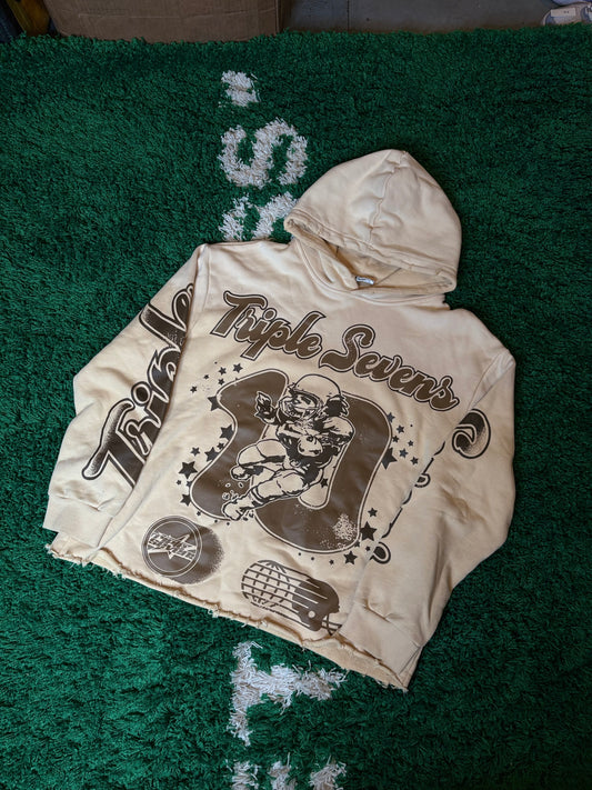 777 Hoodie Cream Size XL