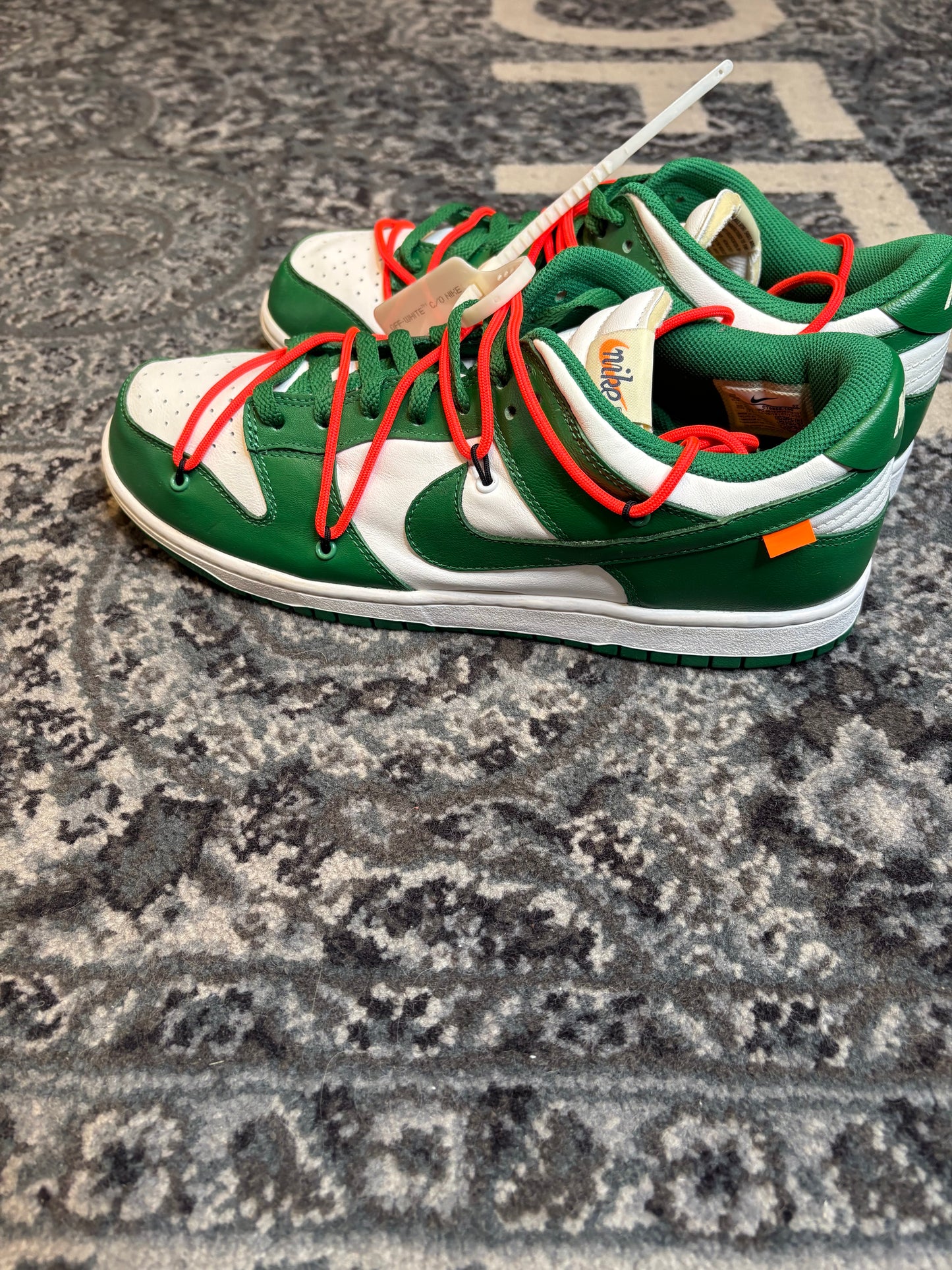 Nike Dunk Low “Off-White Pine Green” Clean Rb Size 11.5