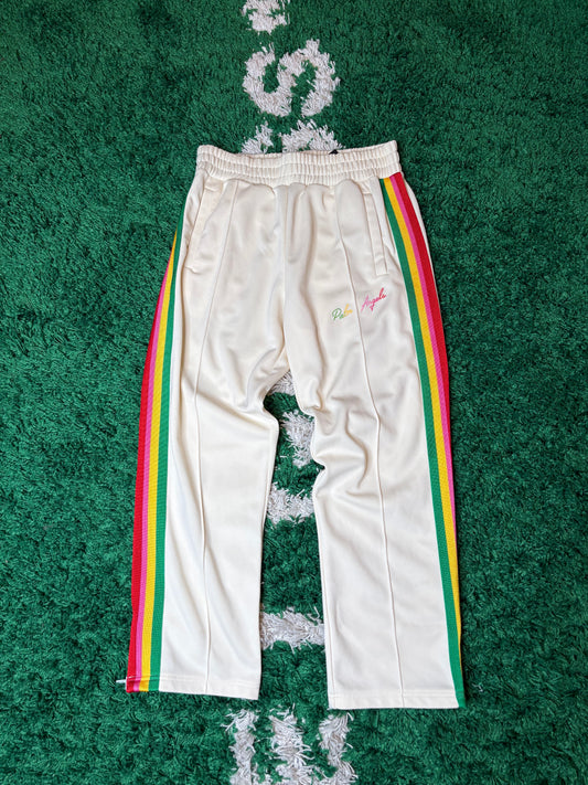 Palm Angels Rainbow Track Pants Beige Size Large