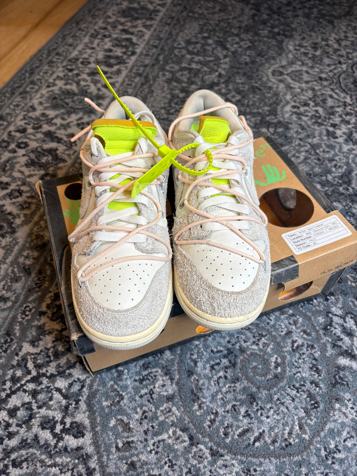 Nike Dunk Low “Off White Lot 12” Clean Og Size 10