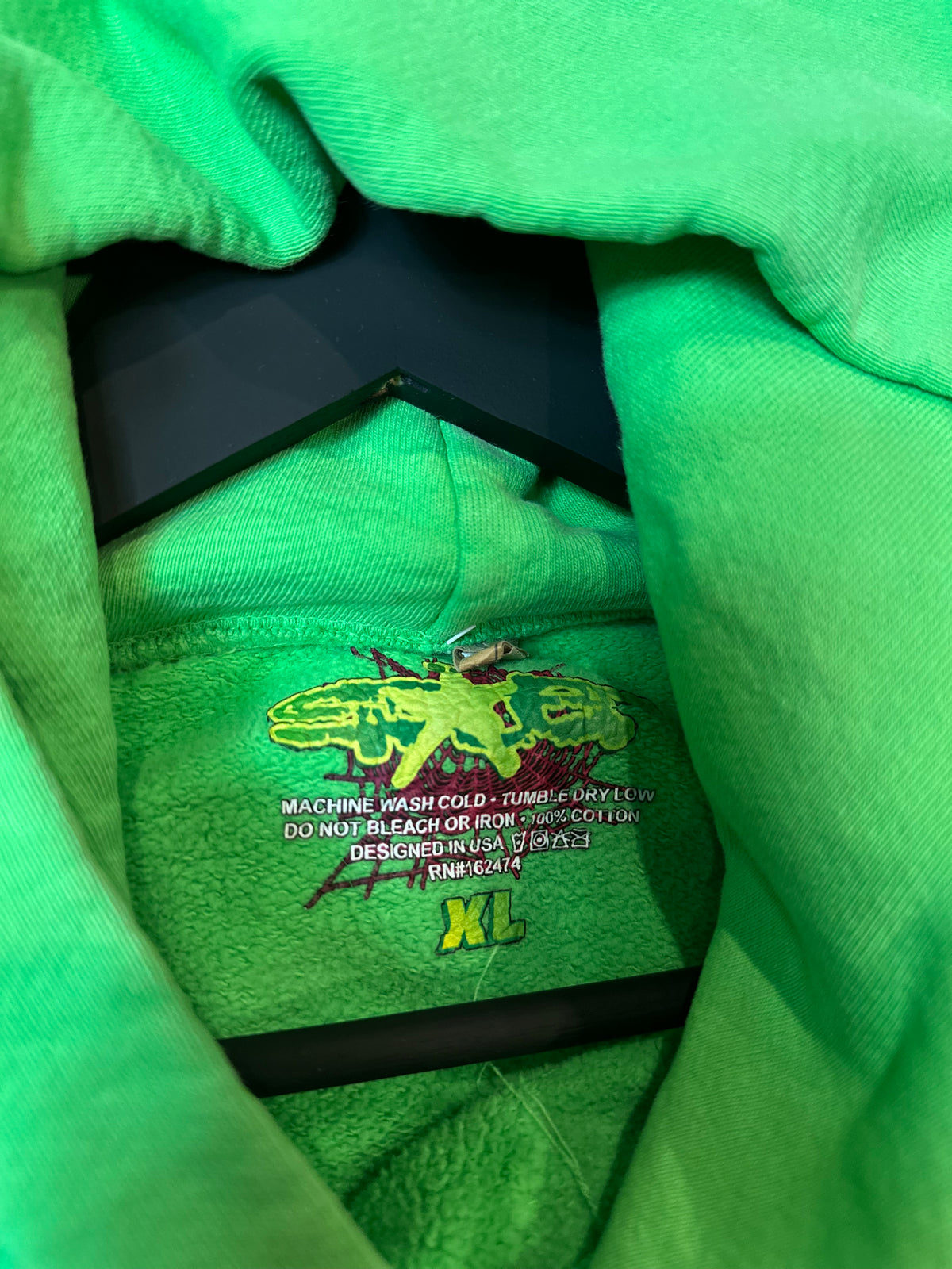 Sp5der Hoodie Green Size XL
