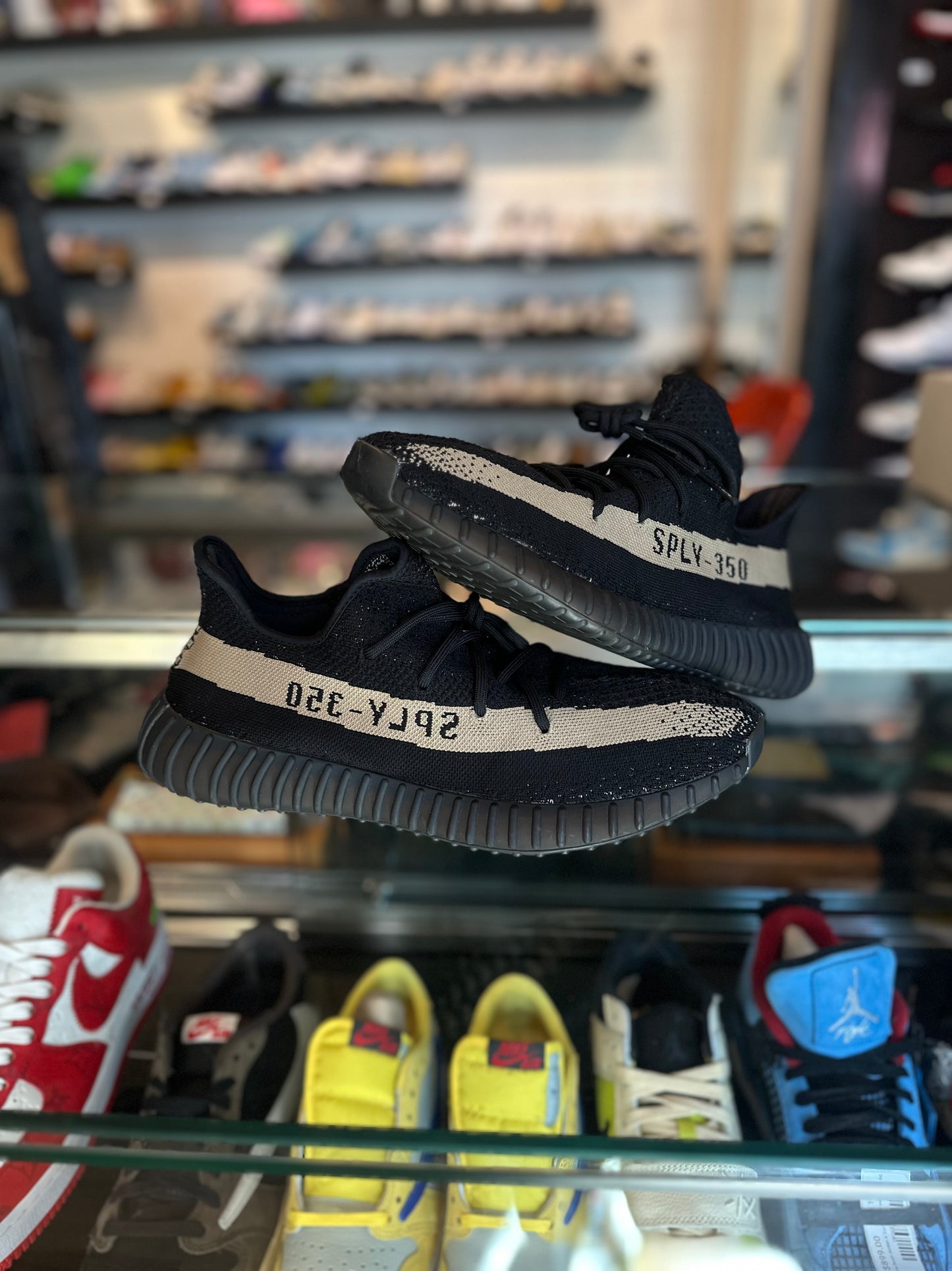 Yeezy 350 Boost Core Black Green Clean NB Size 13