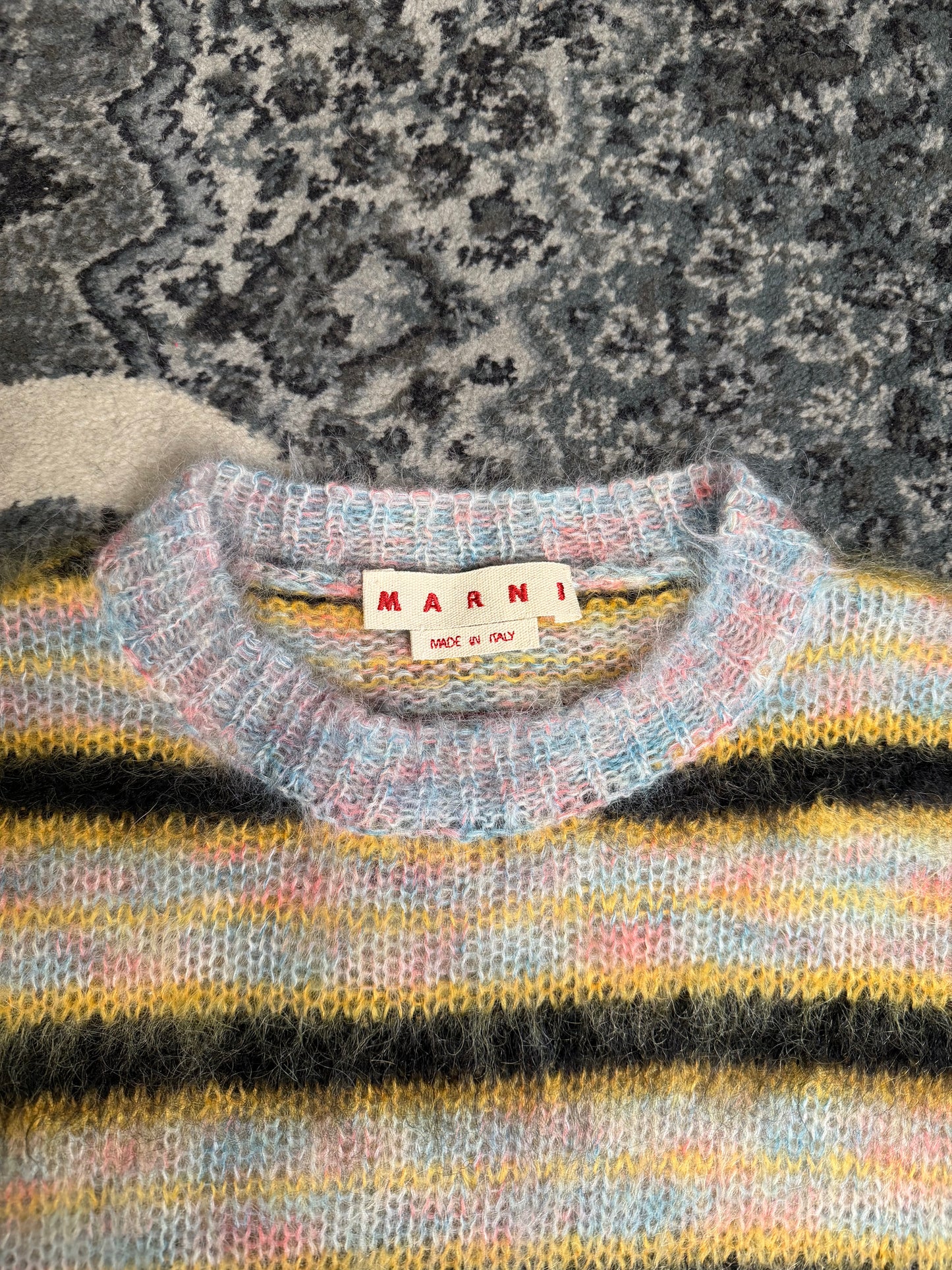 Marni Mohair Multicolor Striped Sweater Size Medium