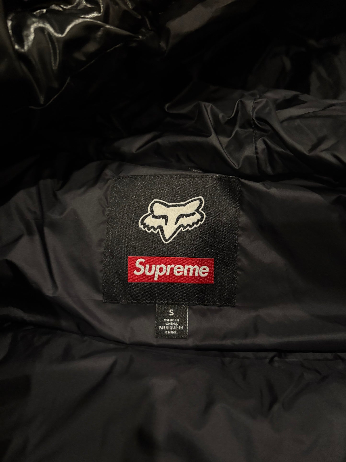 Supreme Fox Racing Black Puffer Size Small
