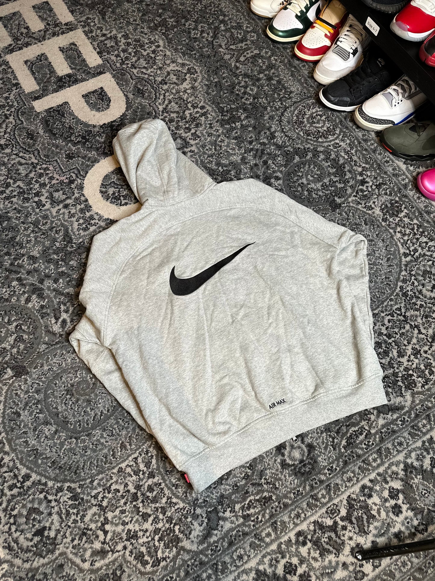 Nike Supreme Gray Zip Hoodie Size XL