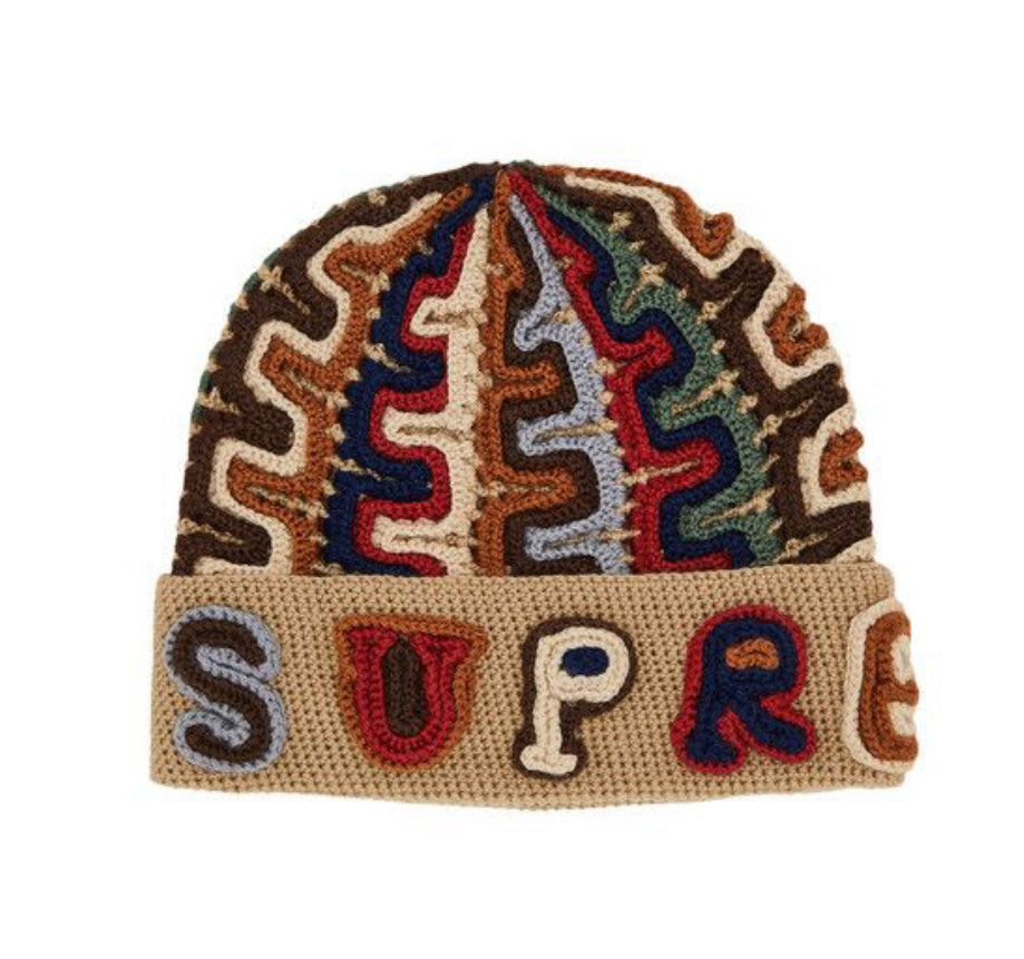 Supreme yam Appliqué Woven Beanie