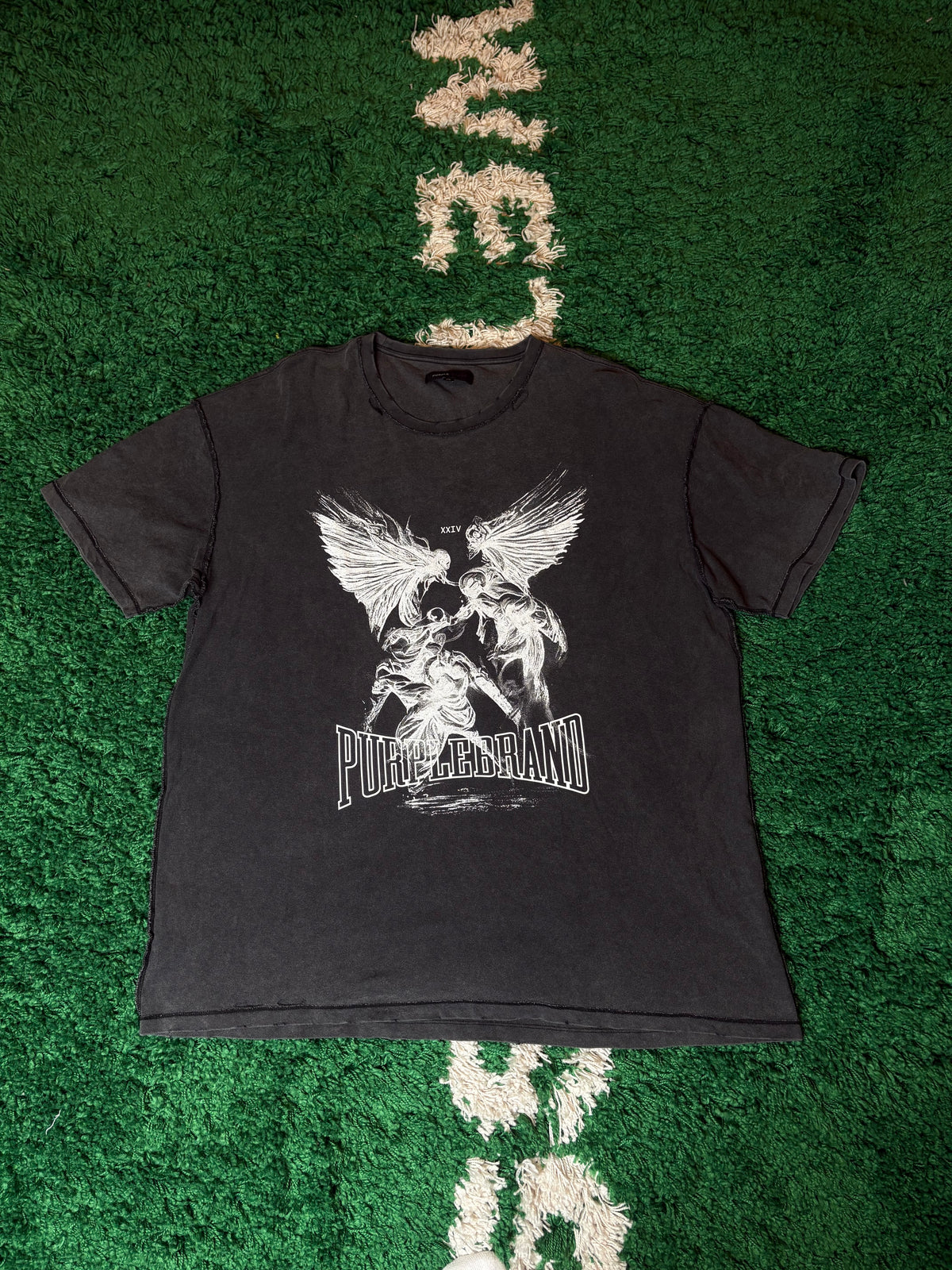 Purple Brand Tee Gray Angels Size XL