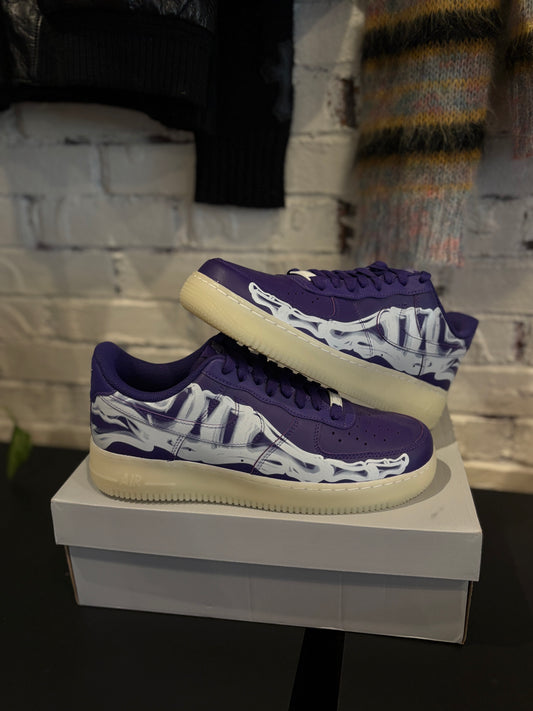 AF1 Low ‘07 Purple Skeleton Halloween DS OG Size 9.5