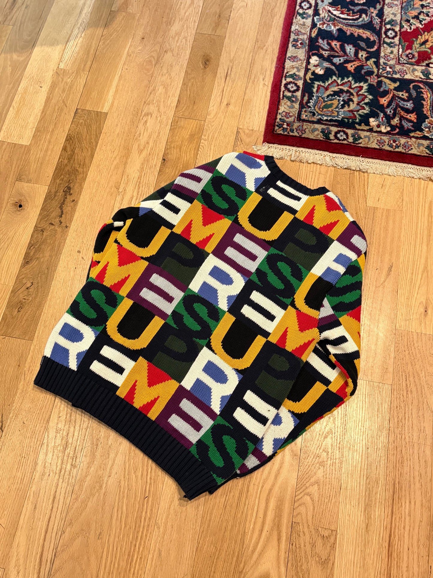 Supreme Multicolor Logo Sweater Size Medium