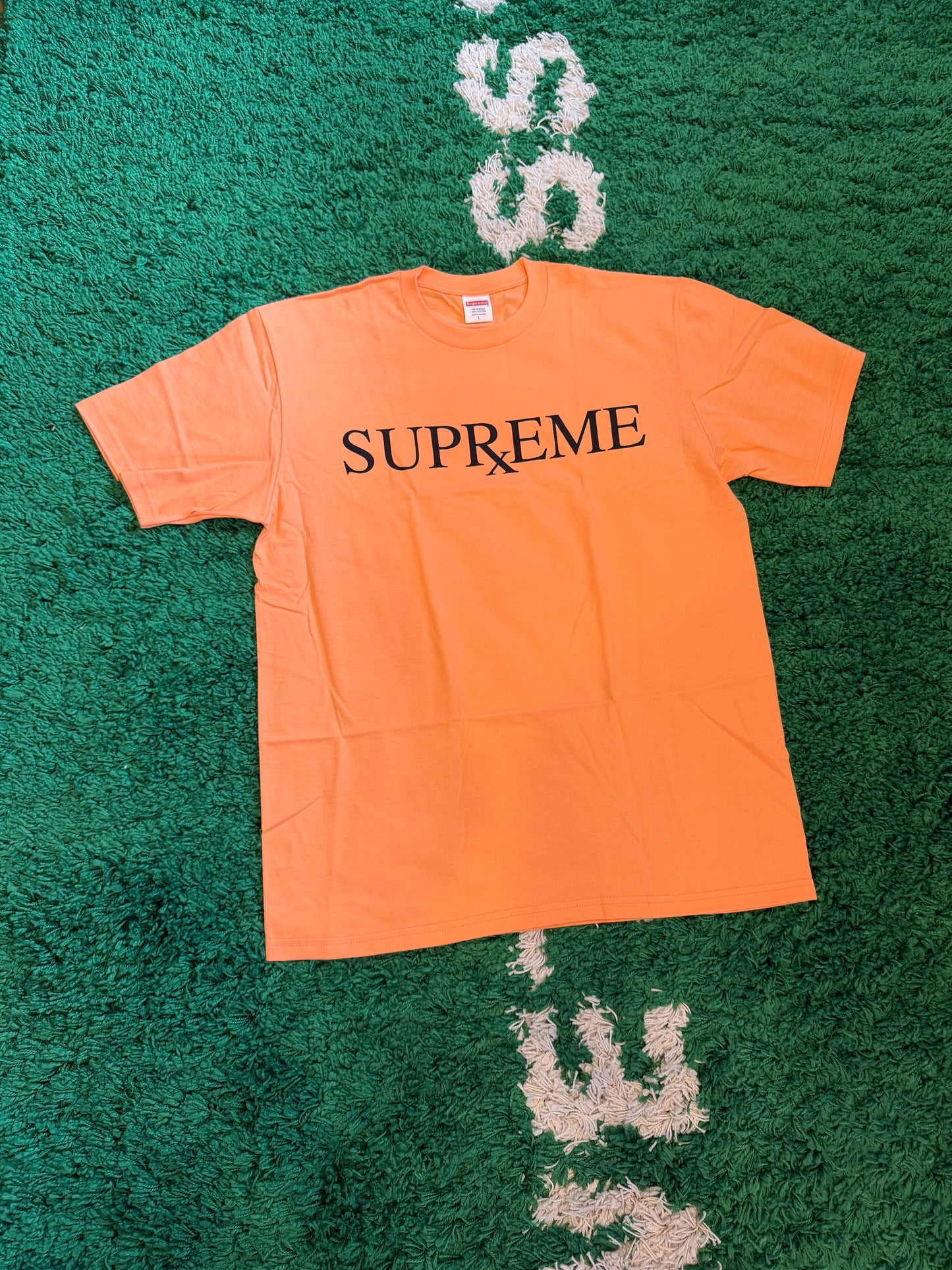 Supreme Orange Tee DS Size Large