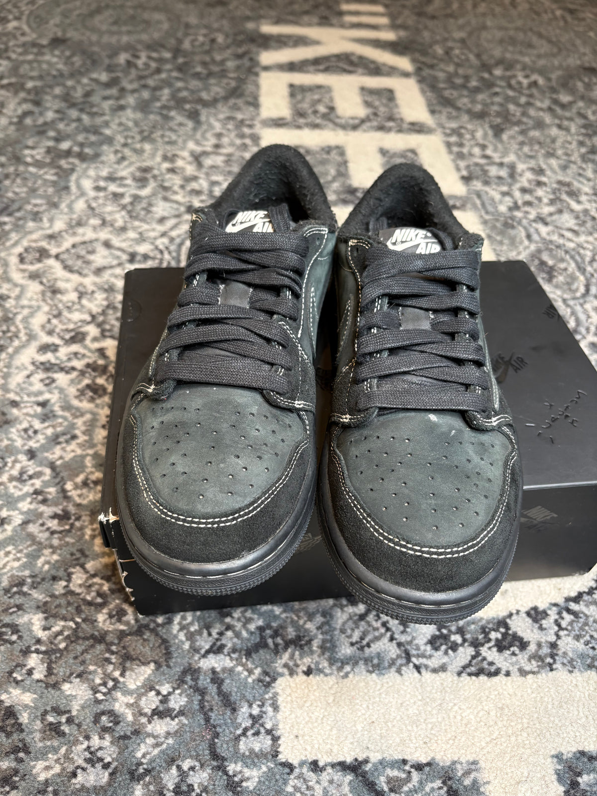 Jordan 1 Retro Low “Travis Scott Black Phantom” Clean Og Size 8.5