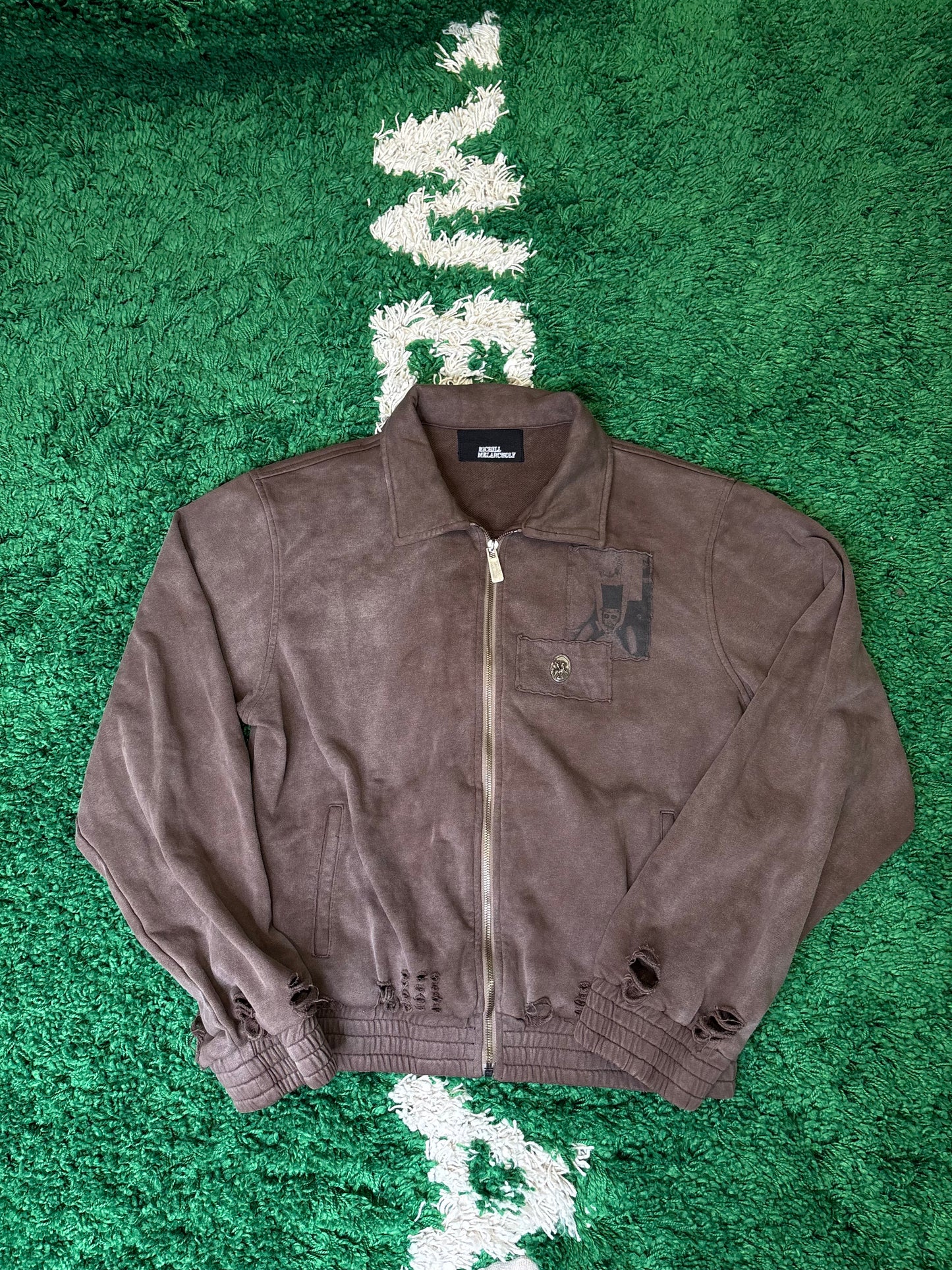 Rich Ill Melancholy Brown Zip Size Large