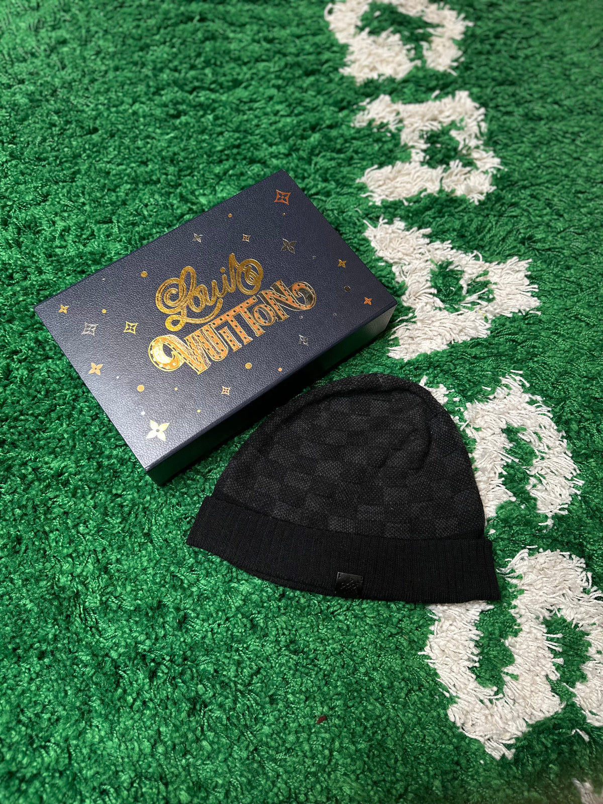 Louis Vuitton Damier Beanie Black