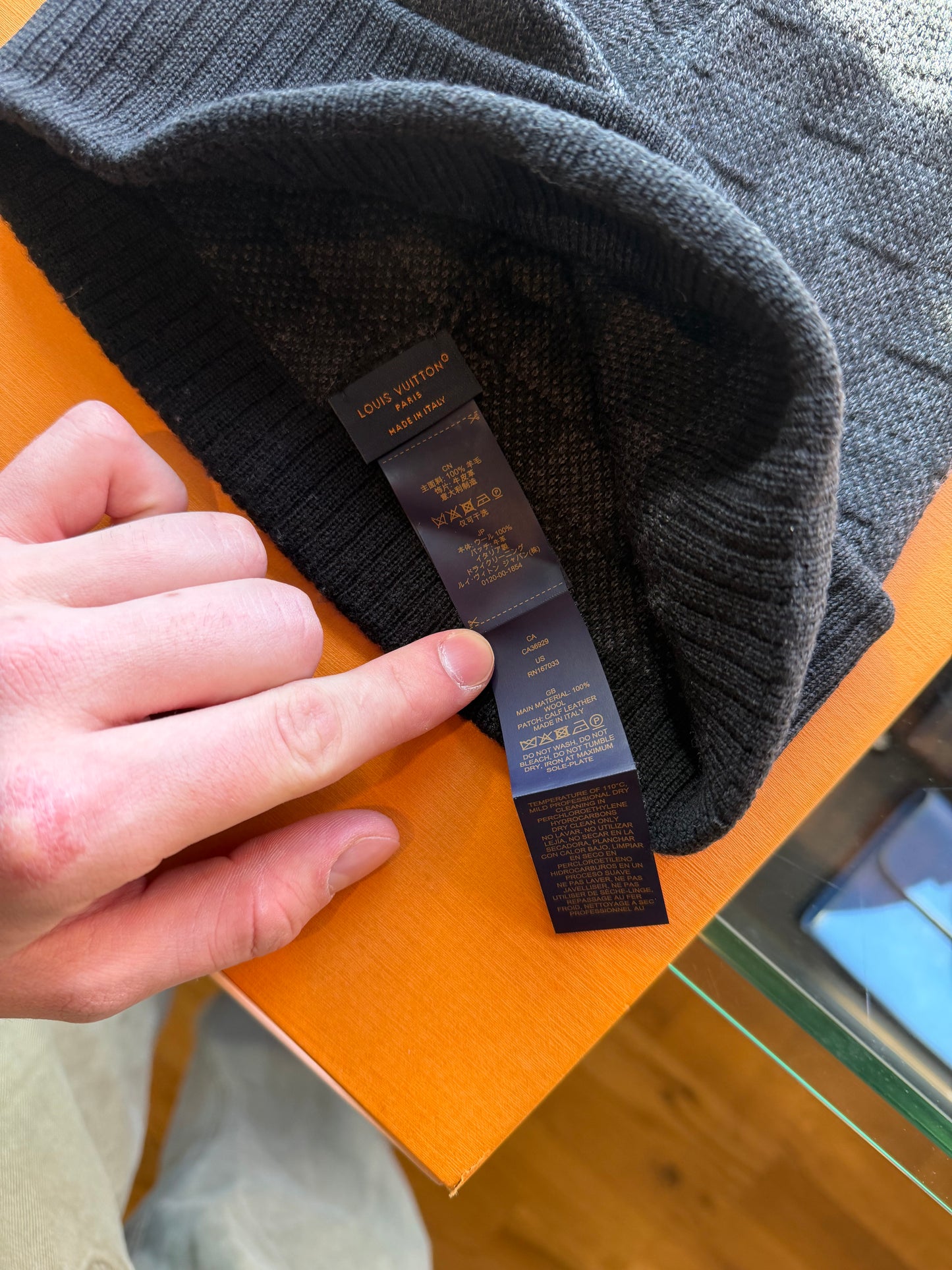 Louis Vuitton Néo Petit Damier Beanie ‘anthracite grey’