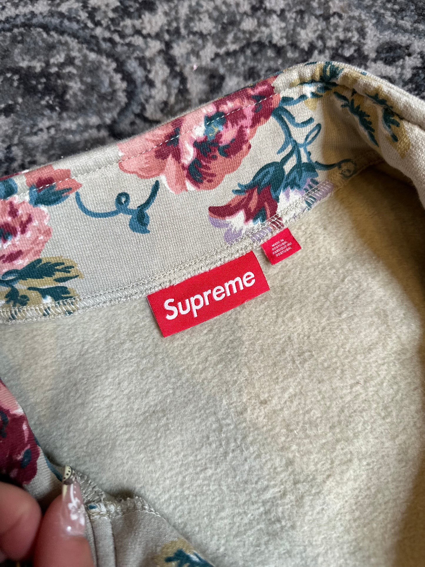 Supreme Floral Half Zip Pullover Size XL