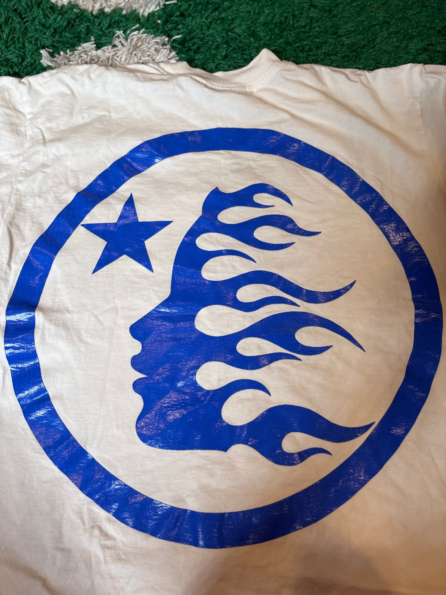 Hellstar Tee White Blue Size Medium