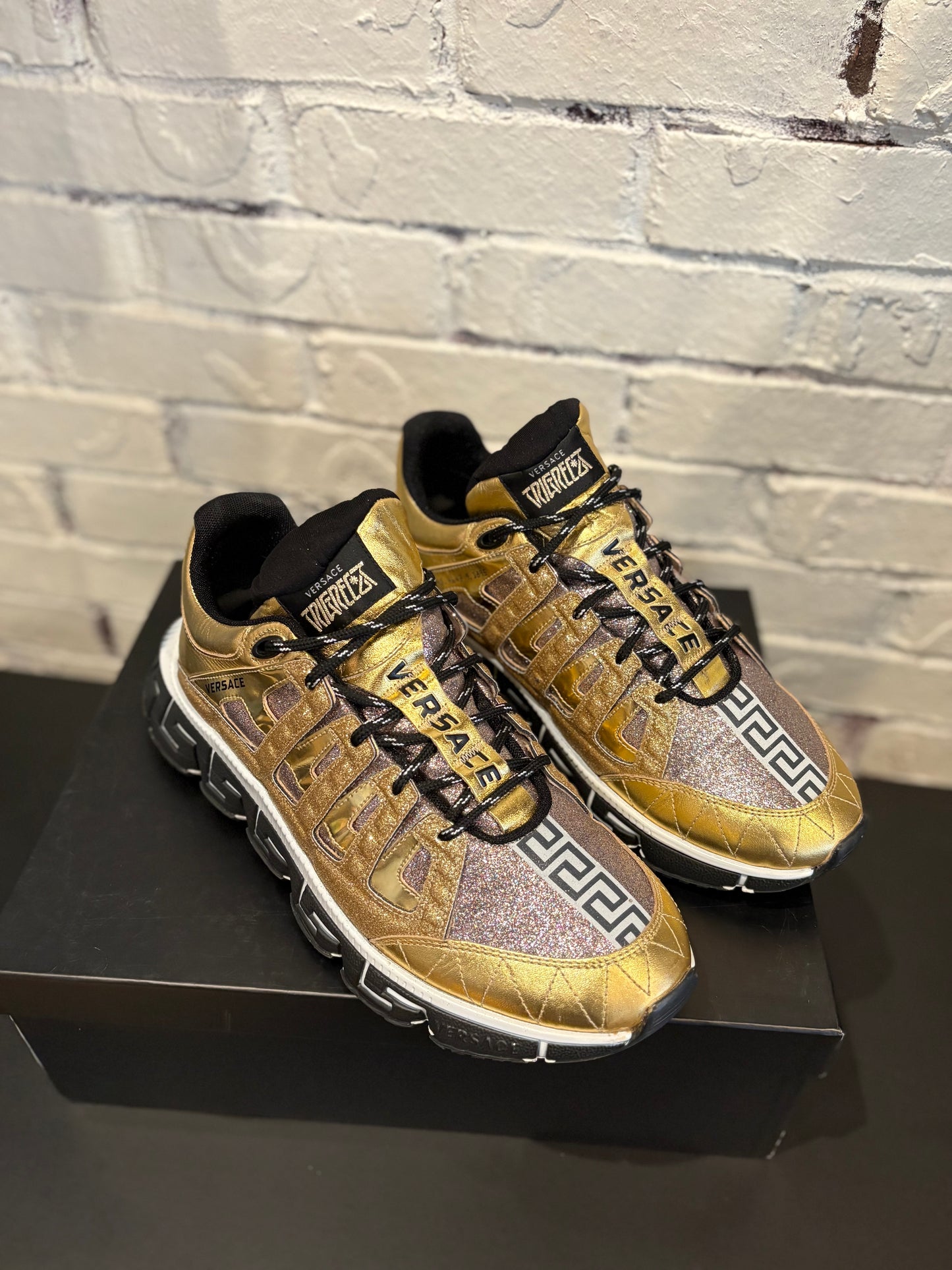 Versace Trigreca Sneakers Gold Clean OG Size 45