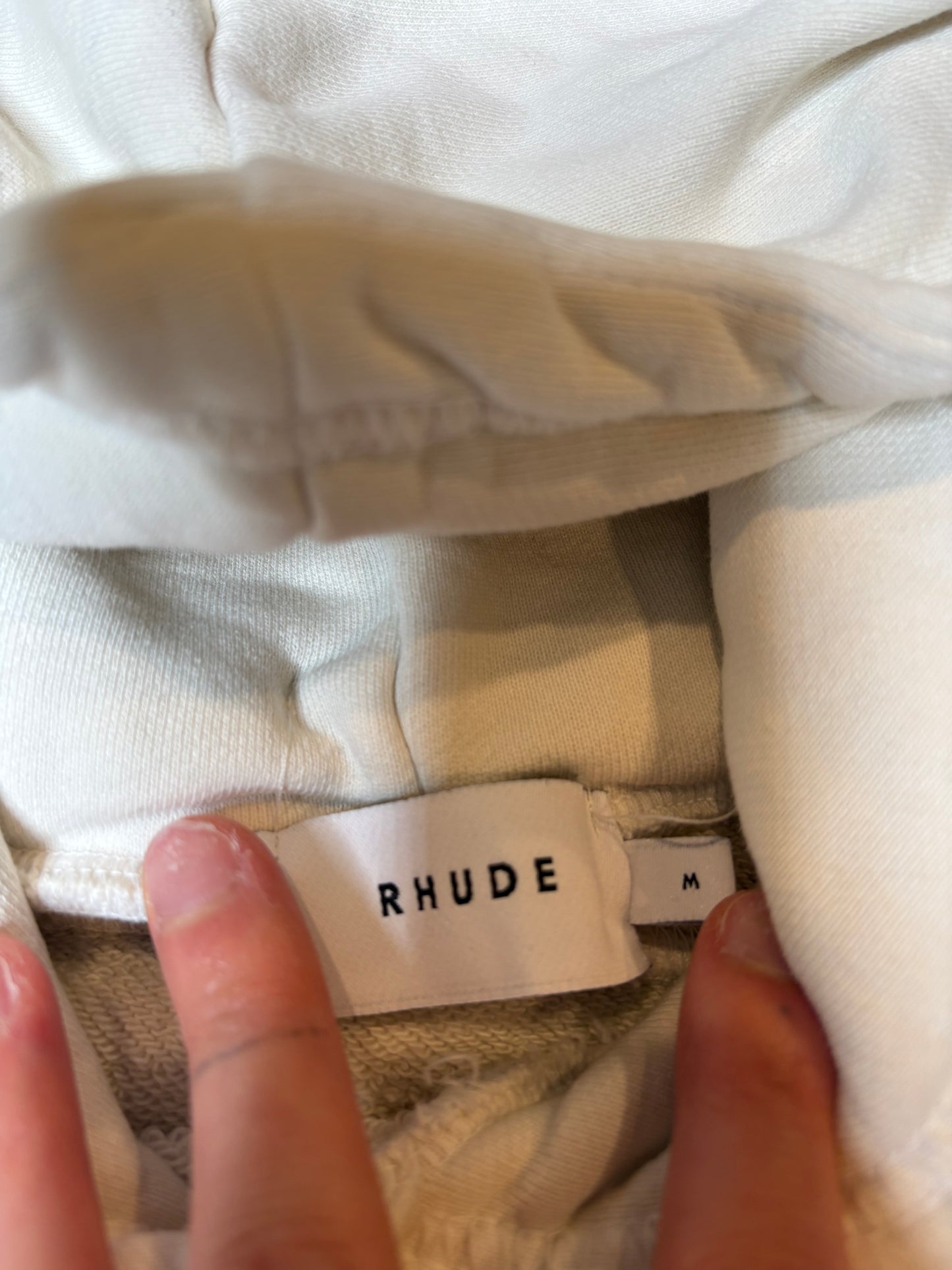 Rhude Hoodie Cream Size Medium