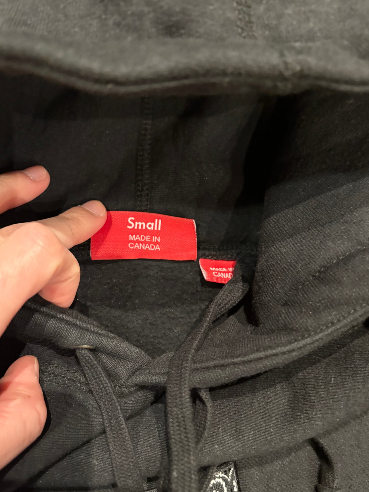 Supreme Black Bandana Box Logo Hoodie Size Small