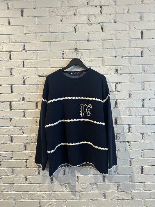 Palm Angels Navy Sweater Size S PO