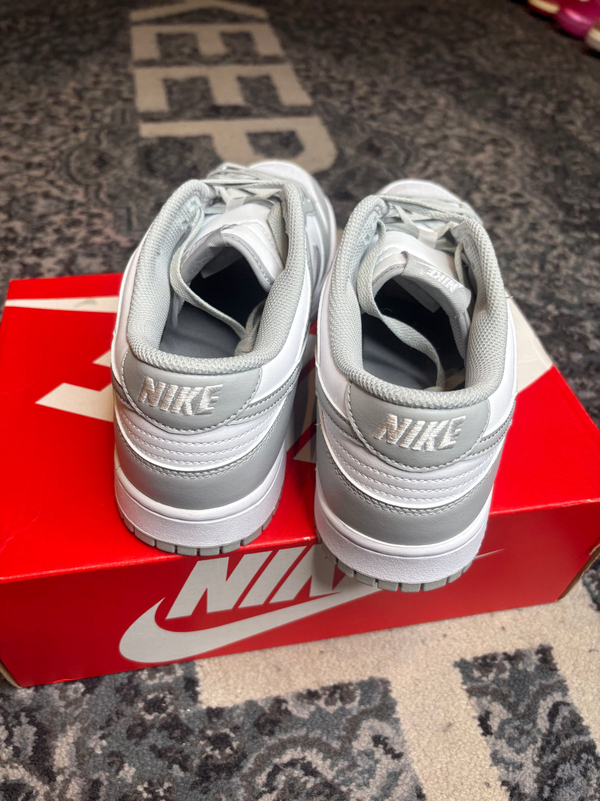 Nike Dunk Low “White Light Smoke Grey” Vnds Og Size 12