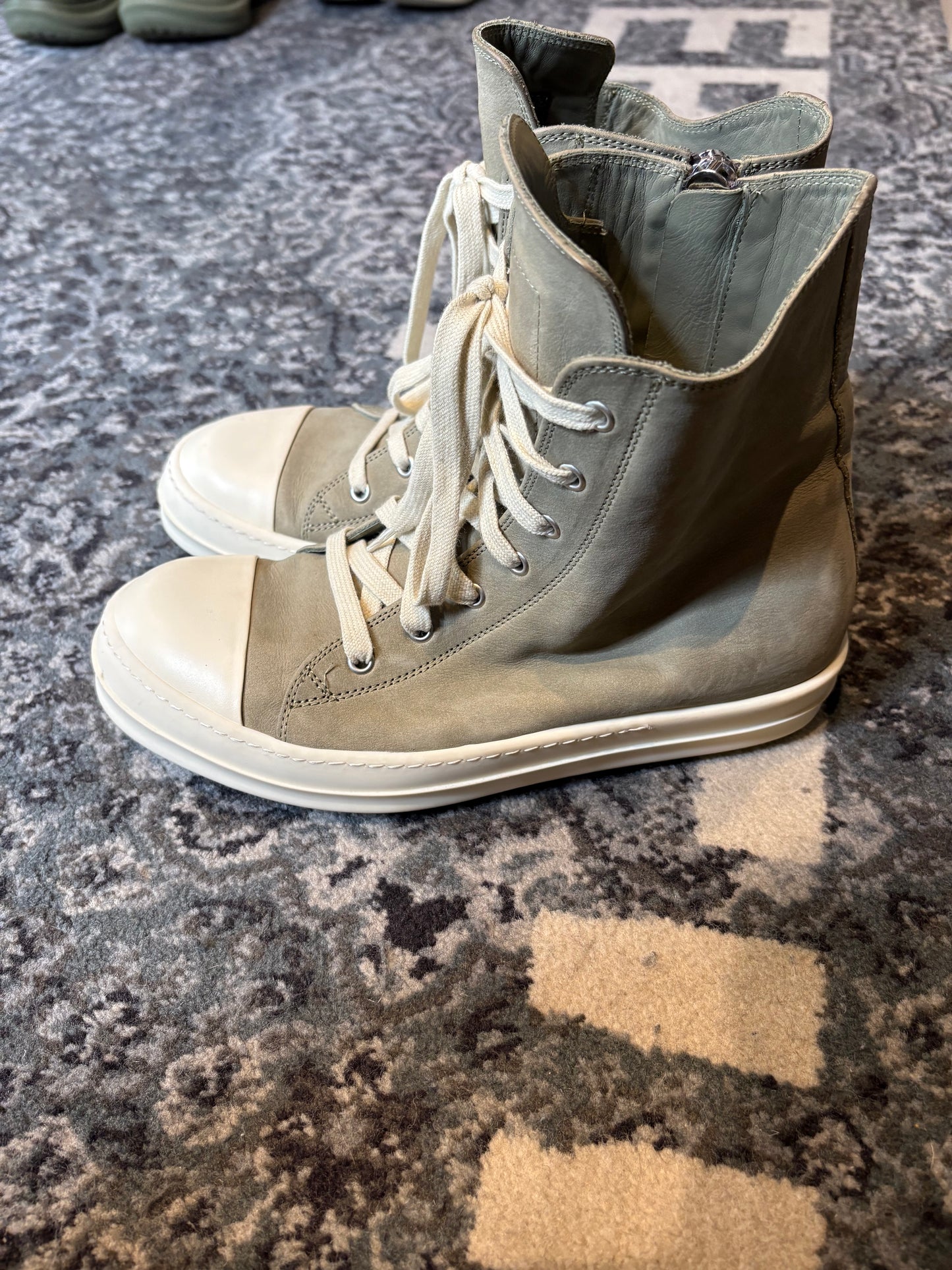 Rick Owens Ramone Green Leather Po Nb Size 8(41 EU)