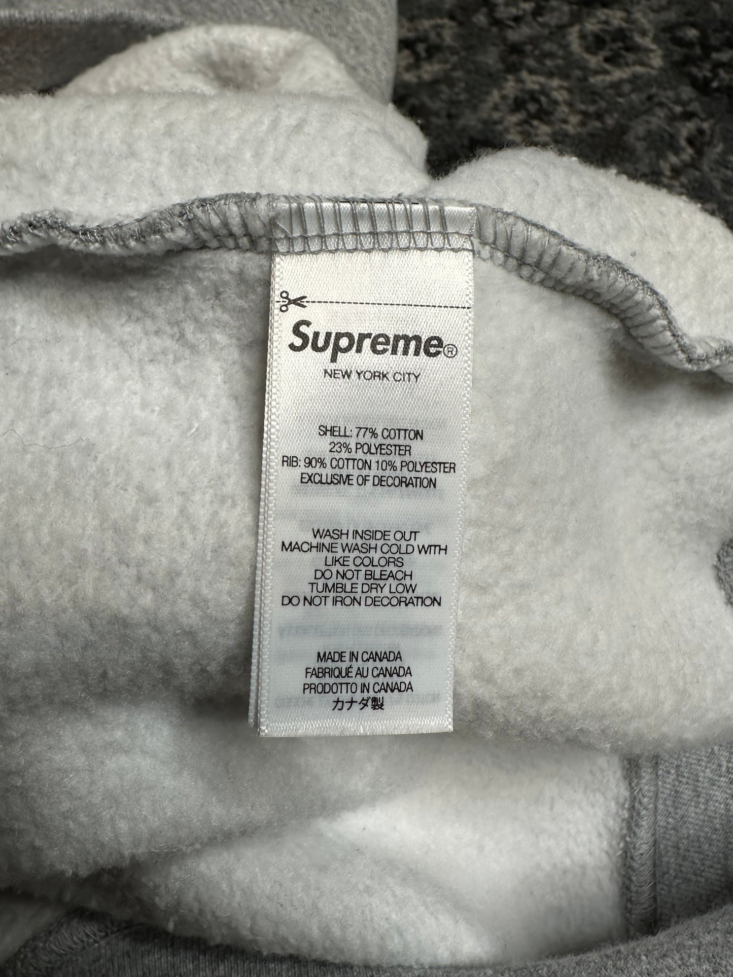 Supreme Plaid Arc Crewneck Heather Gray Size L