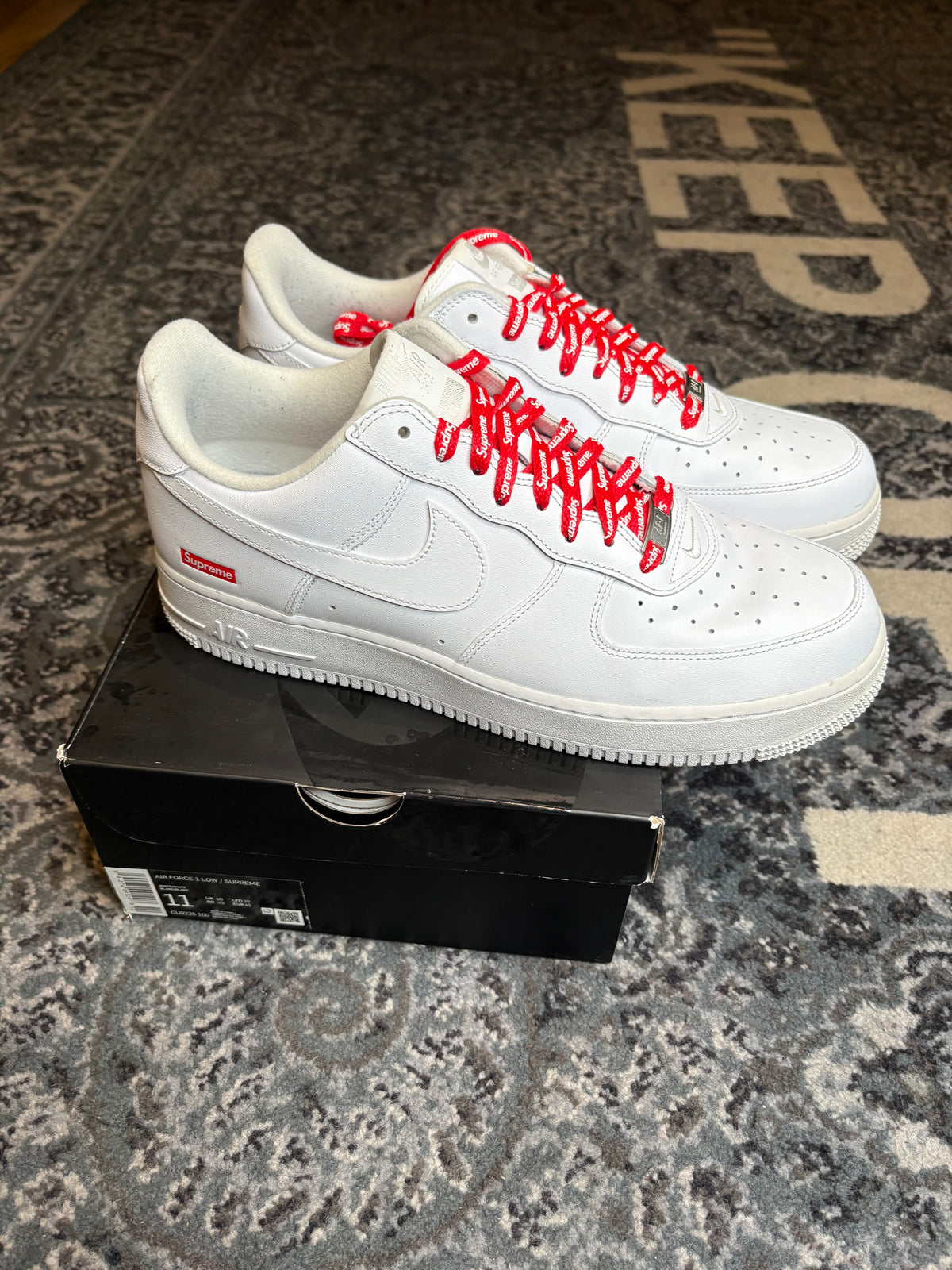 Nike Air Force 1 “White Supreme” Po Og Size 12