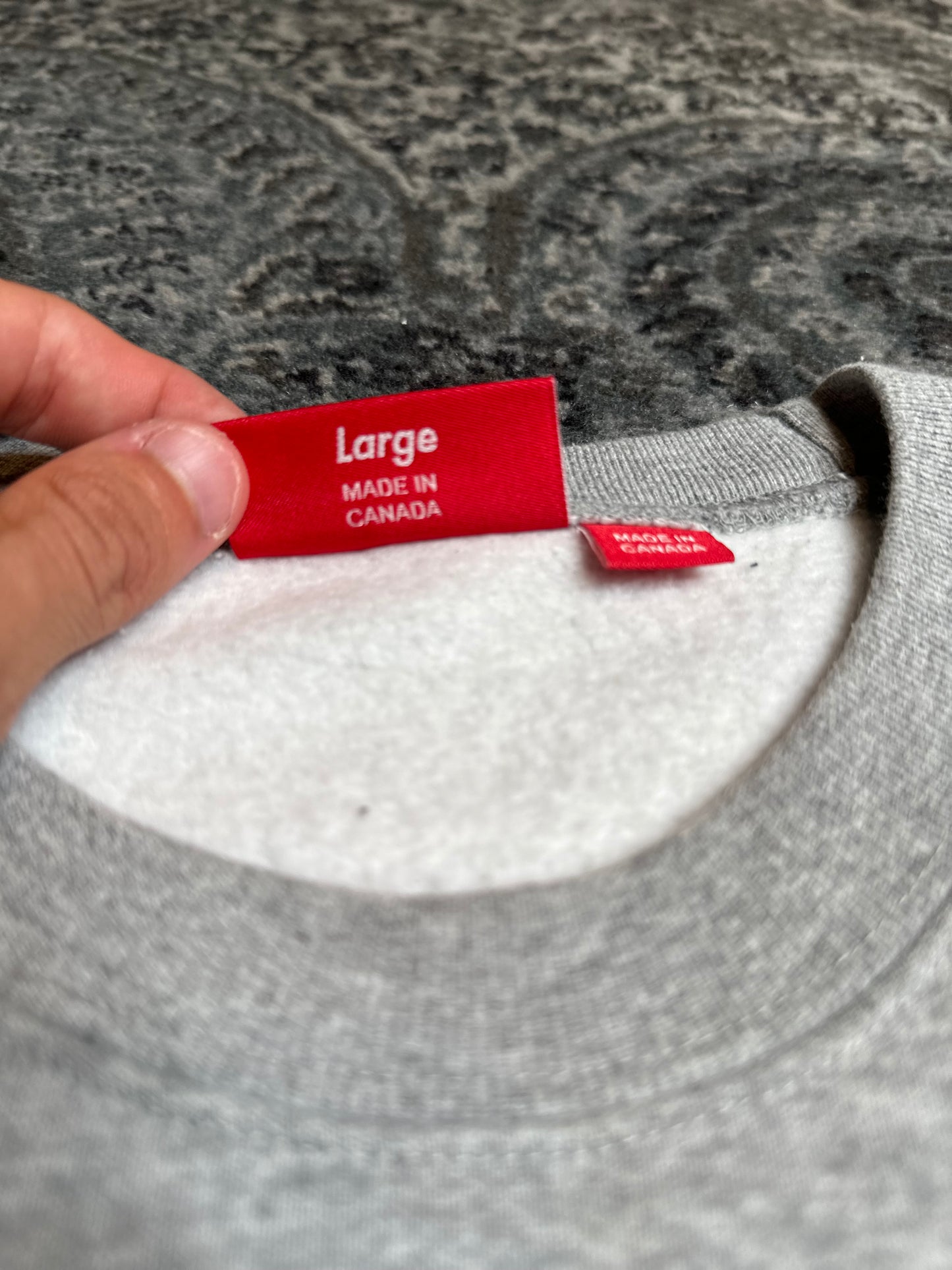 Supreme Plaid Arc Crewneck Heather Gray Size L