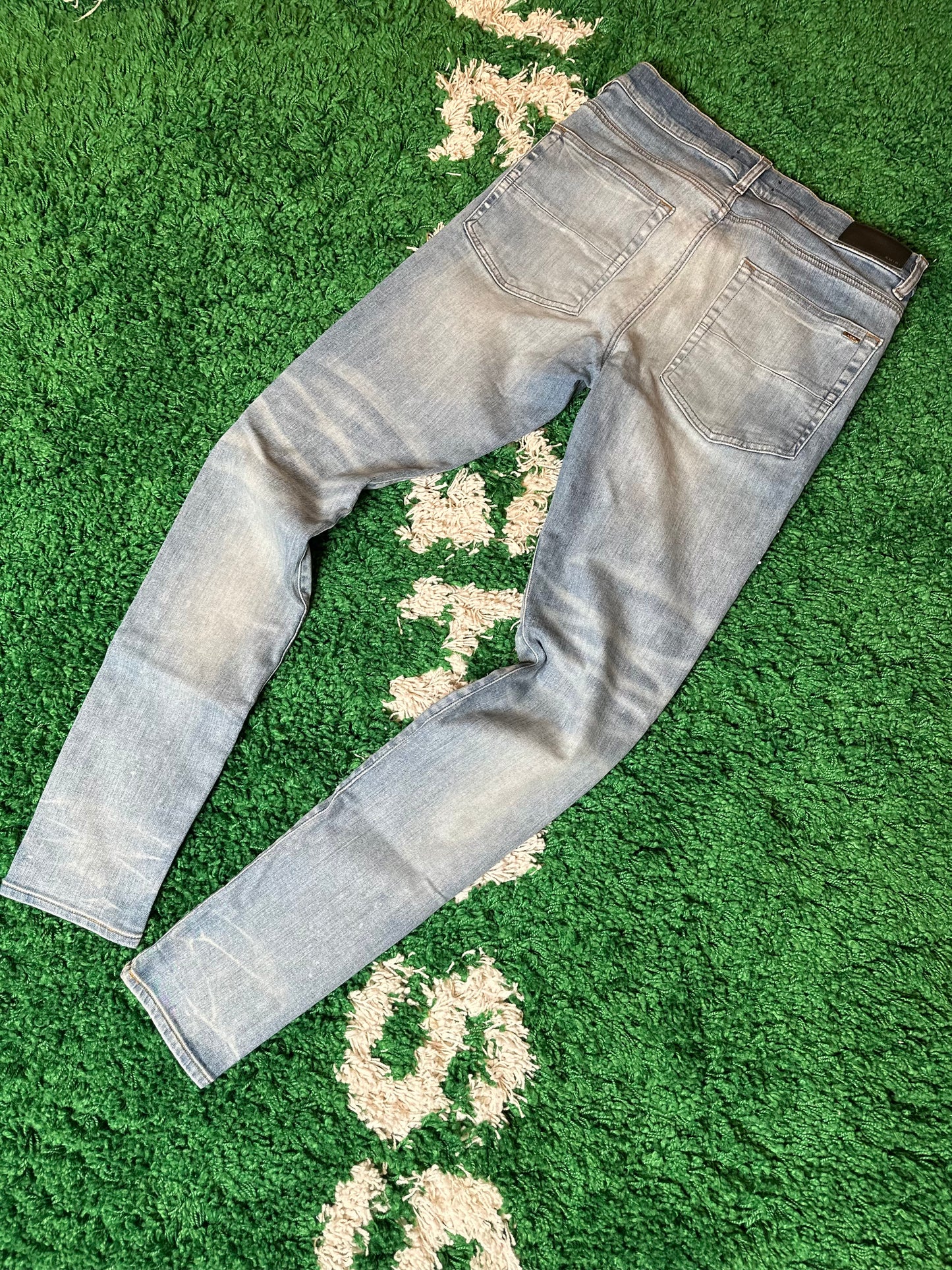 Amiri Jeans Light Wash Stripes Size 34