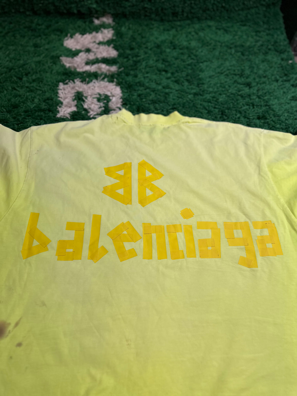 Balenciaga Yellow Tape Tee Size XL