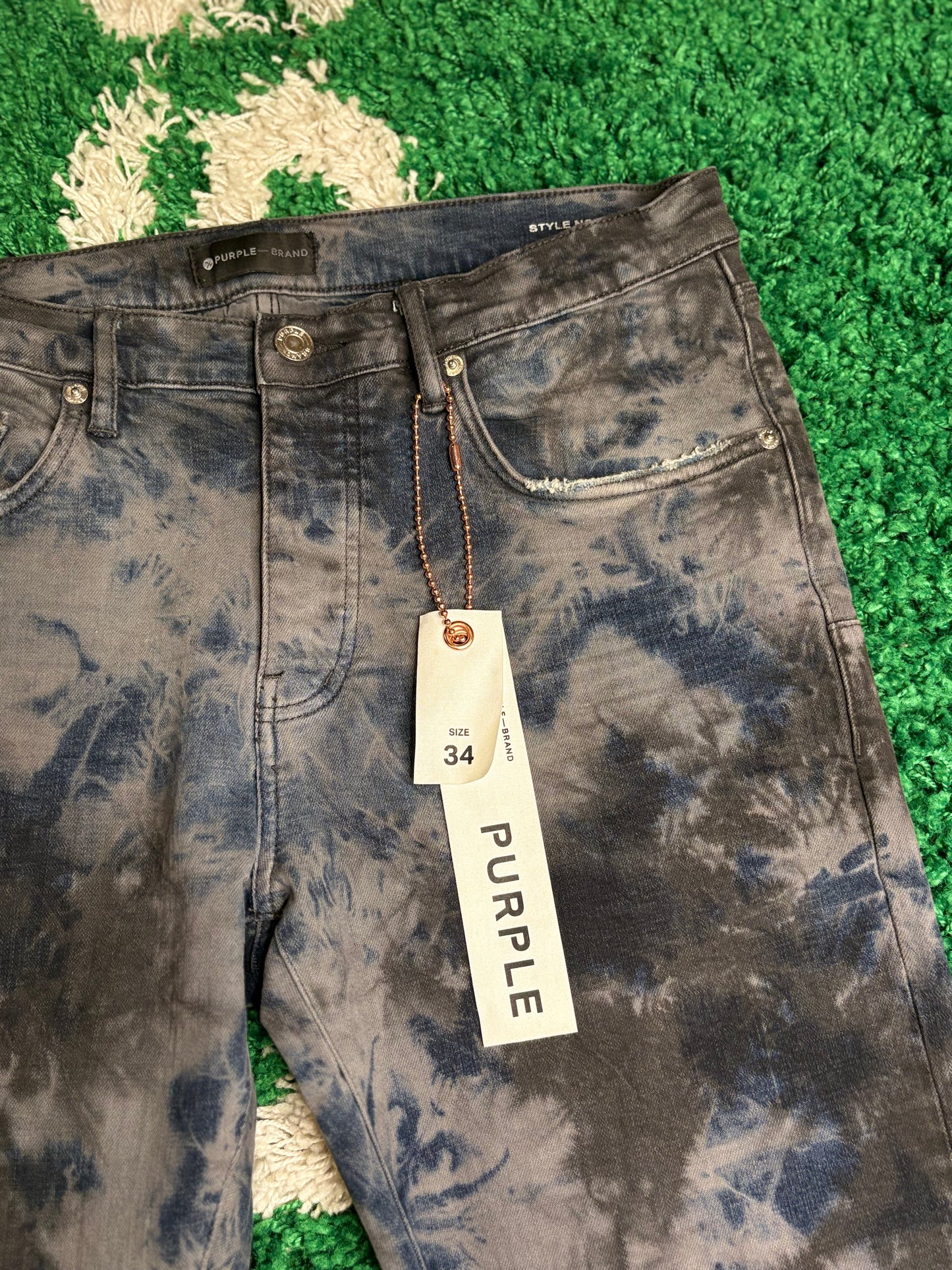Purple Jeans Acid Wash Size 34