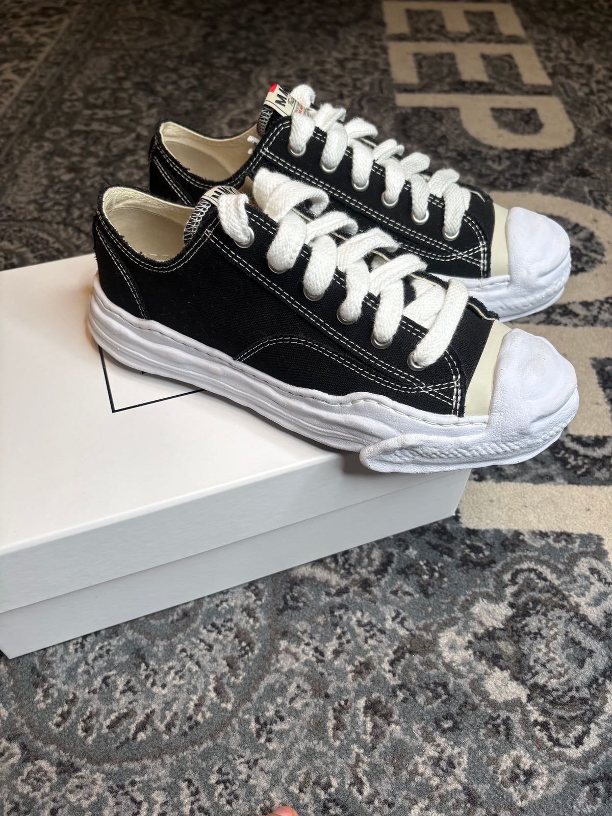 Maison Mihara Yasuhiro Hank OG Sole Canvas Low “Black” Clean Og Size 11(44 EU)