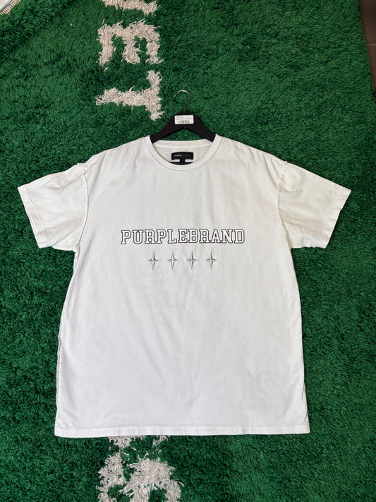Purple Tee White Size Large