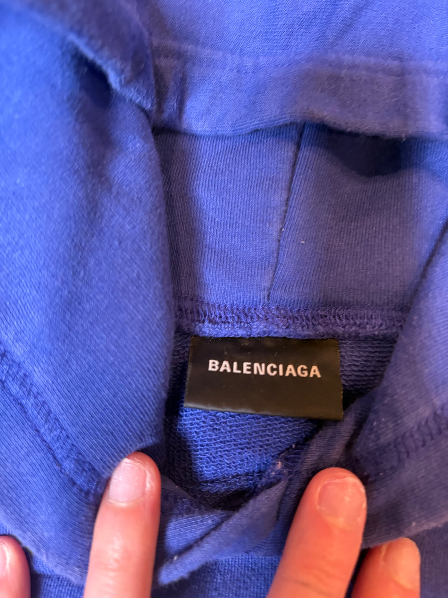 Balenciaga Hoodie Blue Size Medium