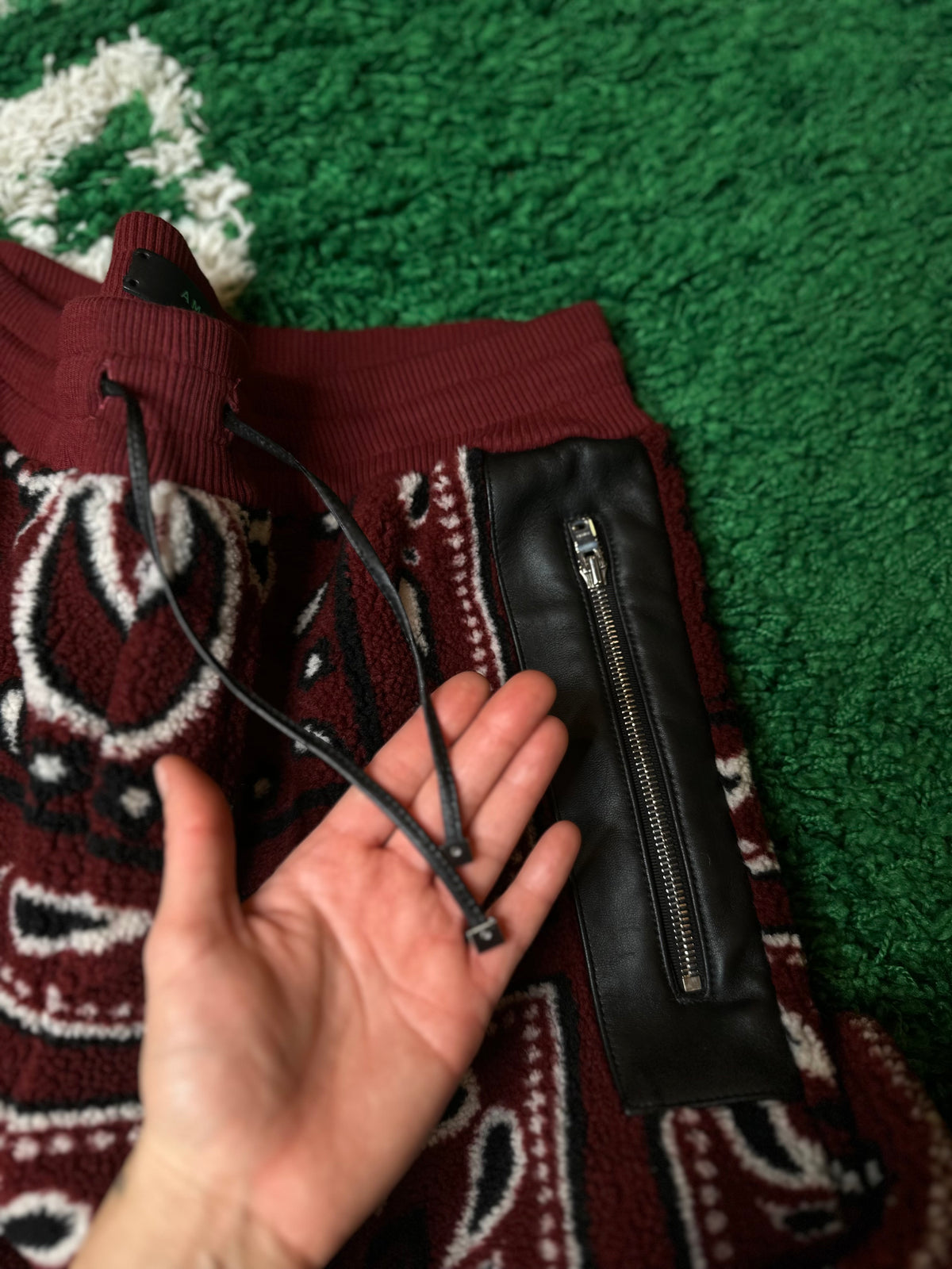 Amiri Red Bandana Sweatpants Size XL