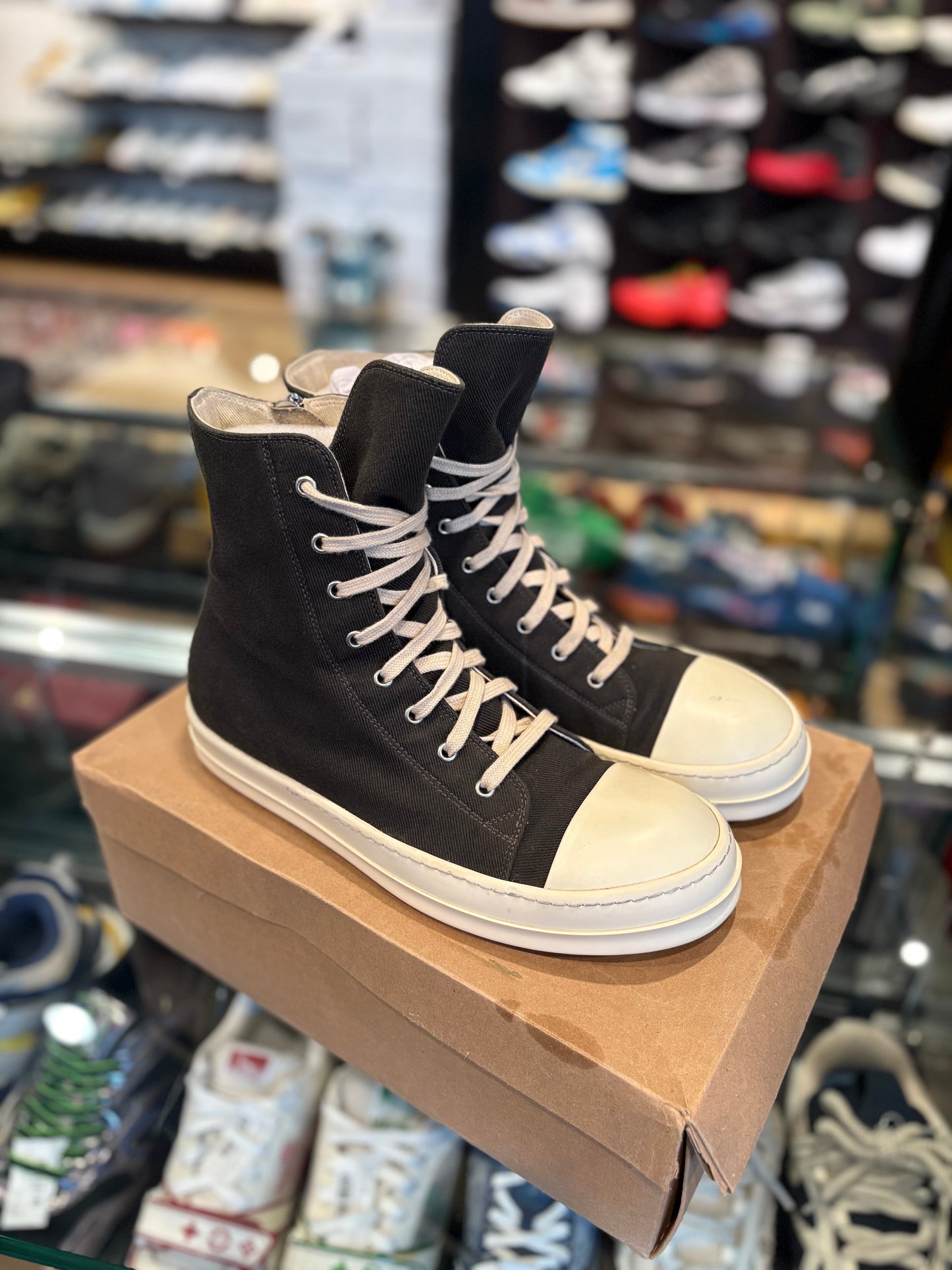 Rick Owens ‘Ramone’ canvas black