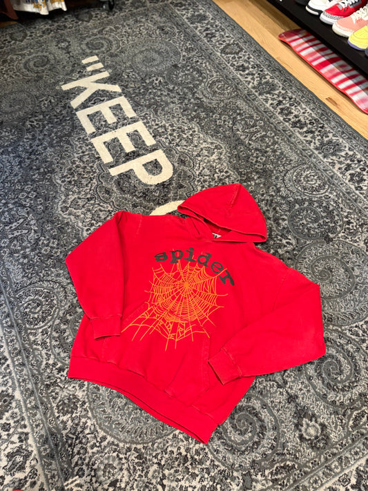 Sp5der Hoodie Red Size XL