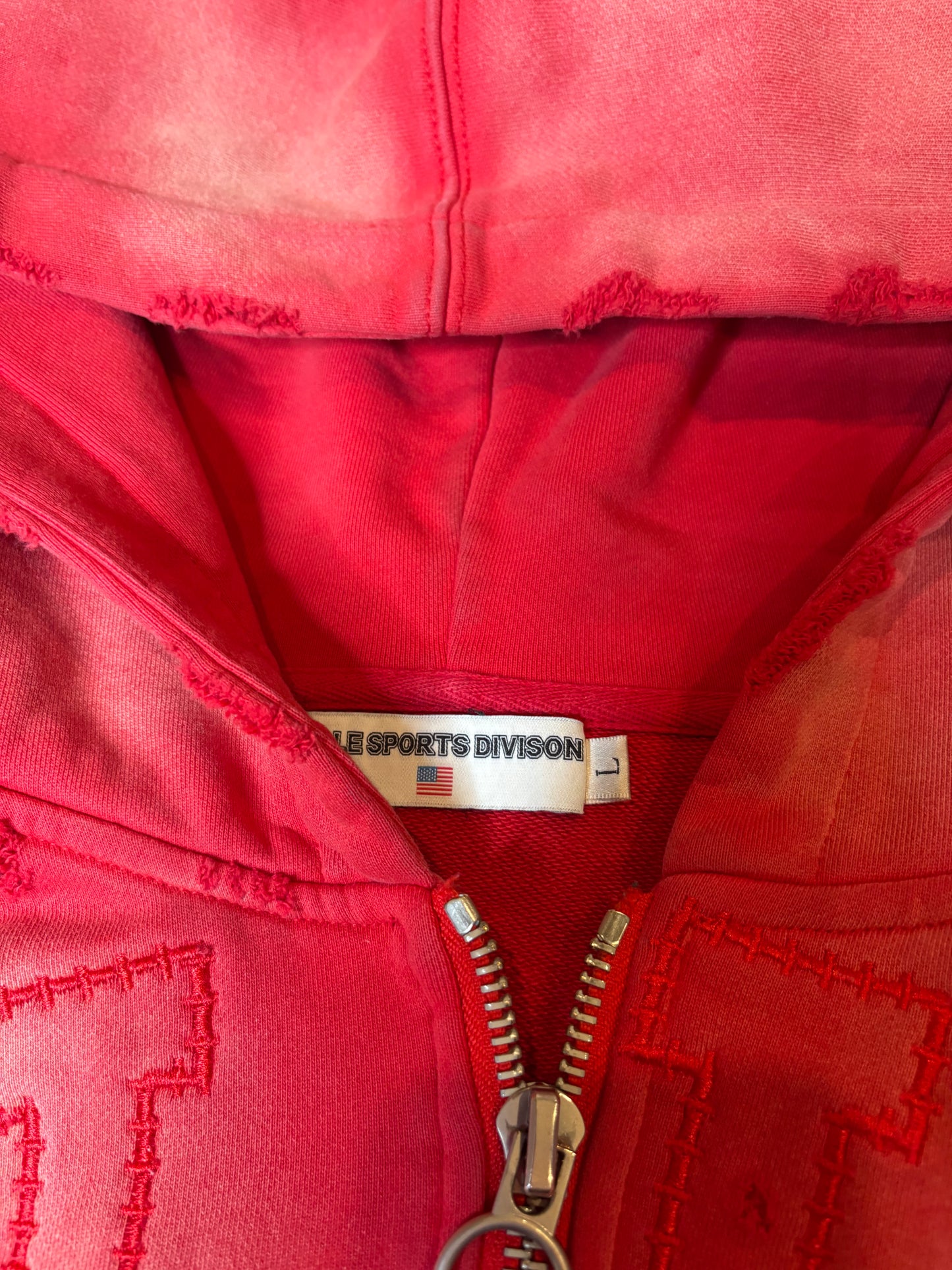 Vale Zip Hoodie Red Size Large