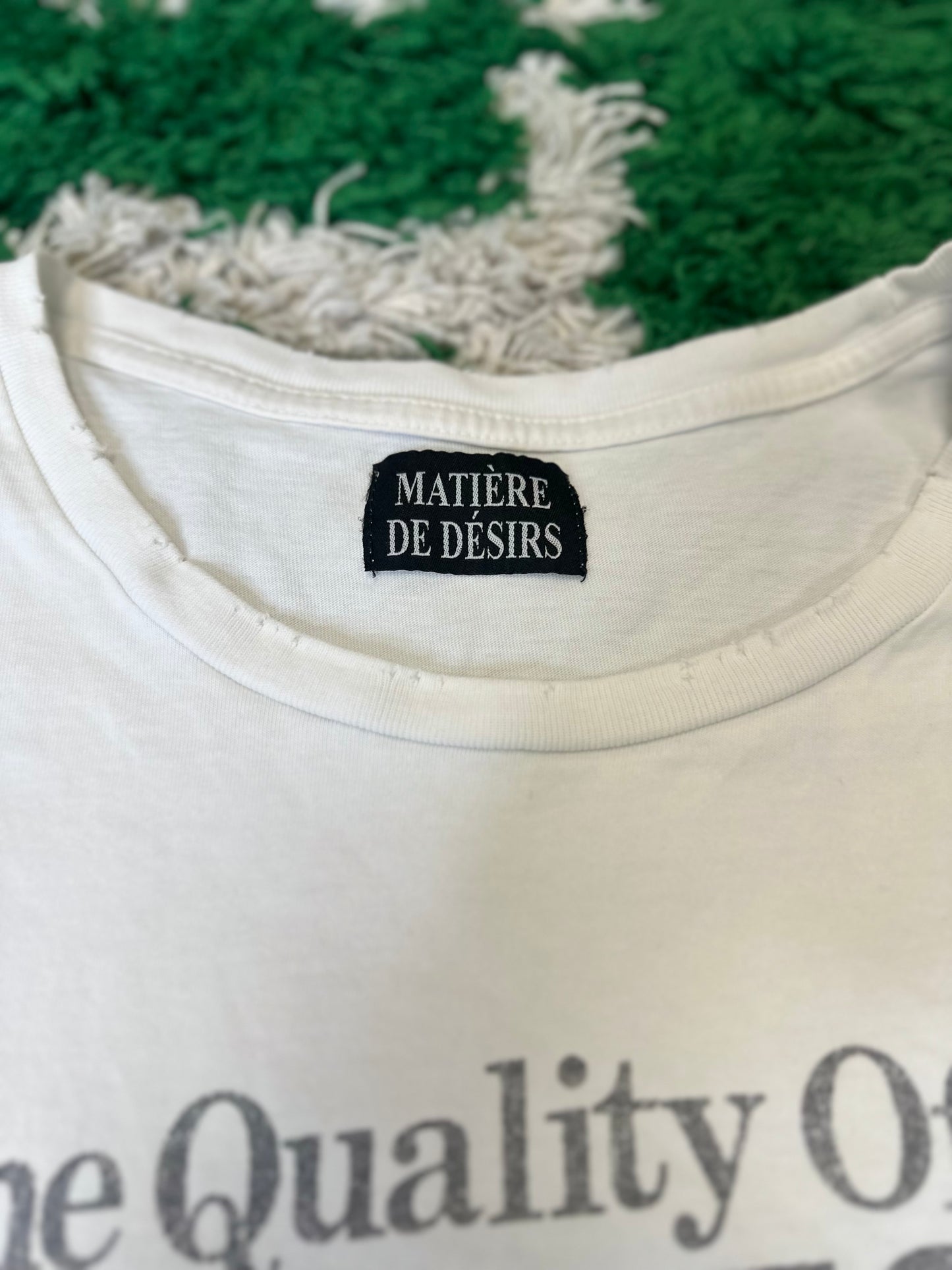 Matiere De Desirs Tee White Size XL