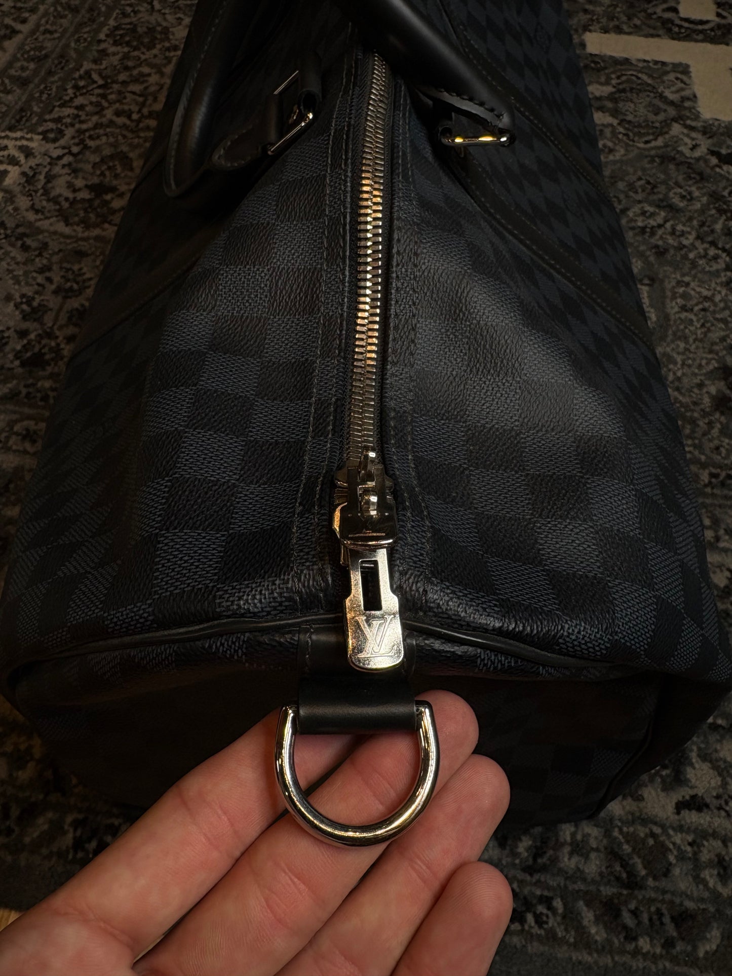 Louis Vuitton Duffle Black PO Size 55