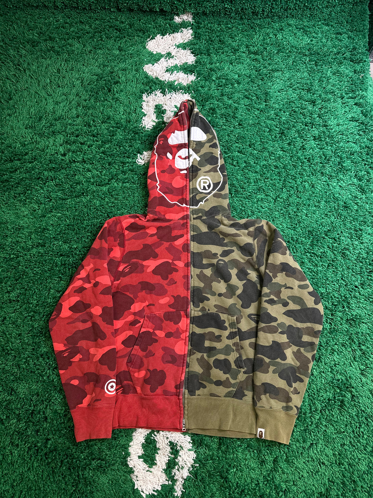 Bape Split Shark Zip Hoodie Size Medium