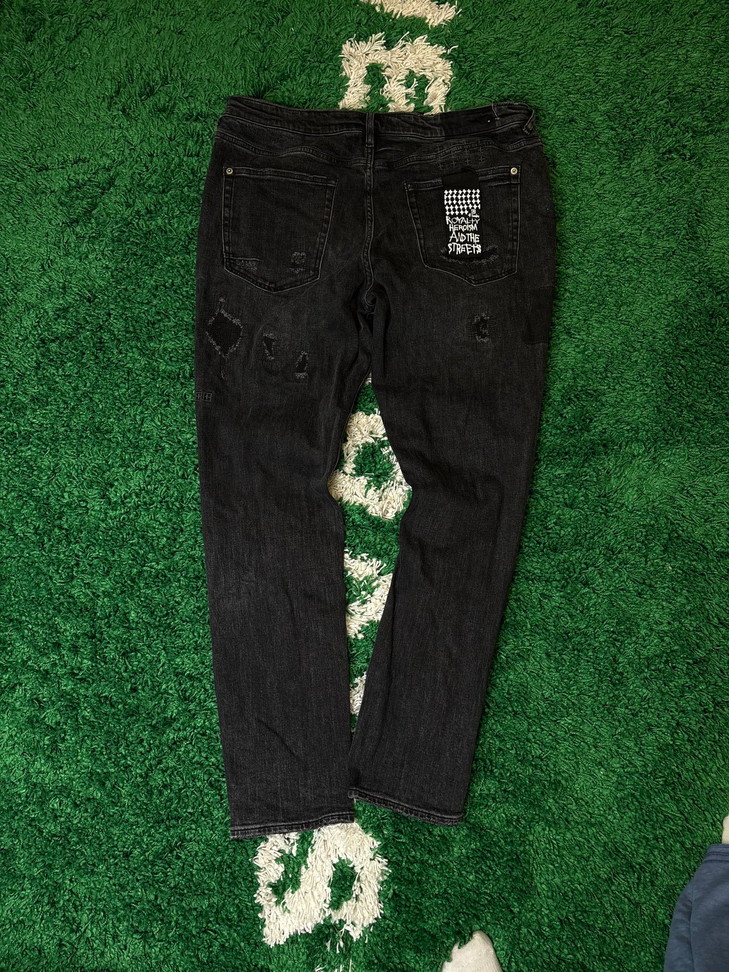 Ksubi Jeans Black Distressed Size 40