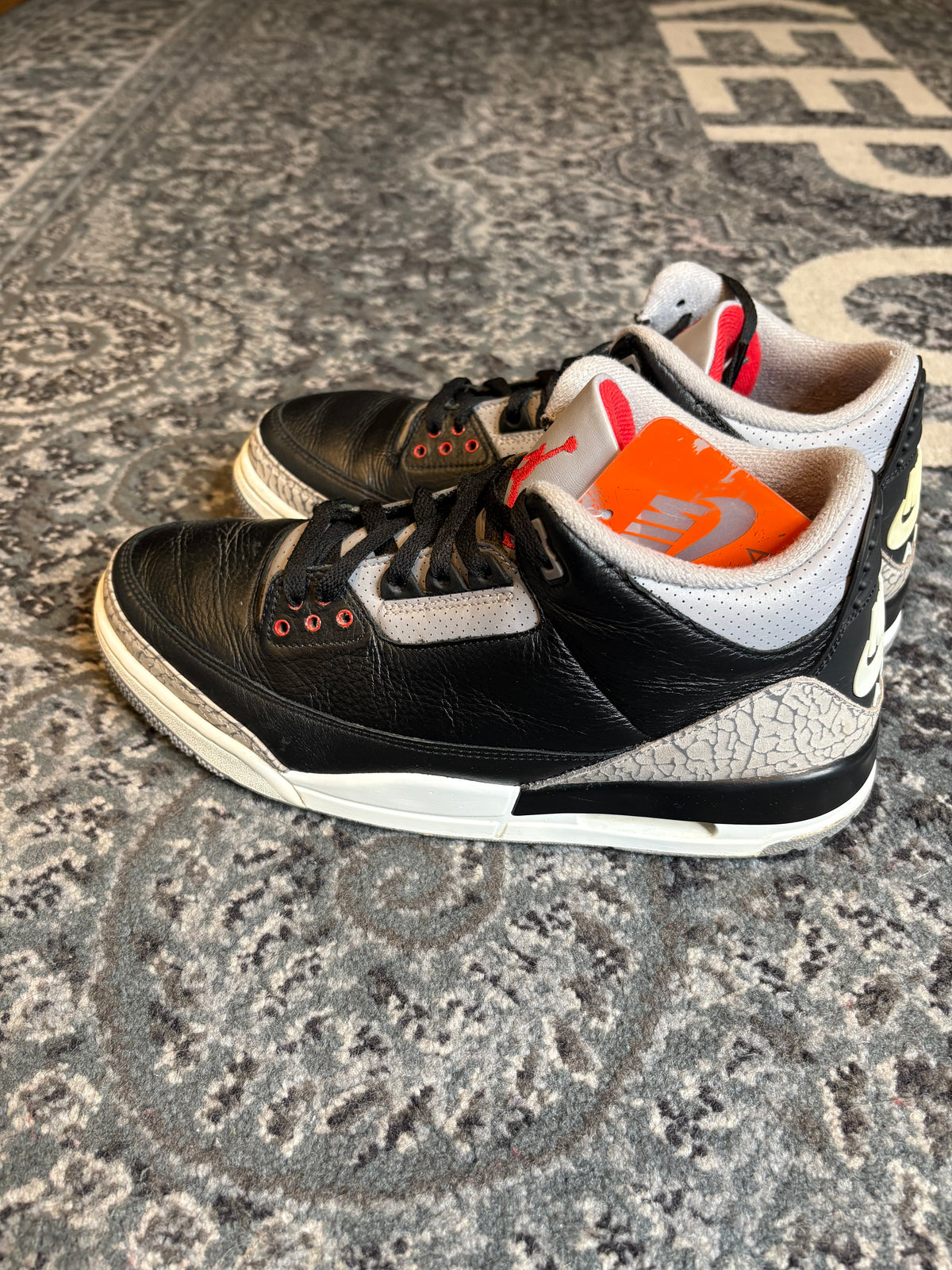 Jordan 3 Retro “Black Cement” Po Rb Size 10.5