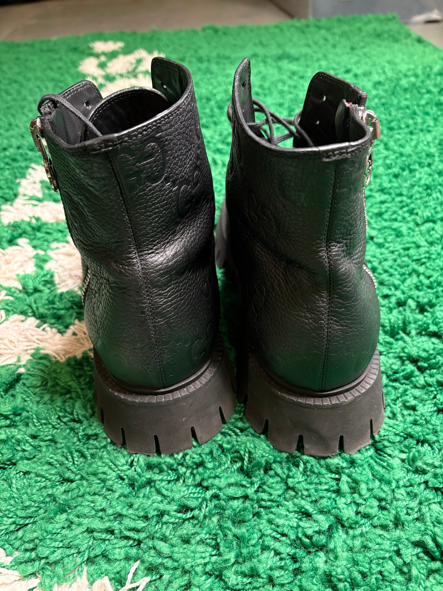 Gucci Black Monogram Boots Clean NB Size 11G