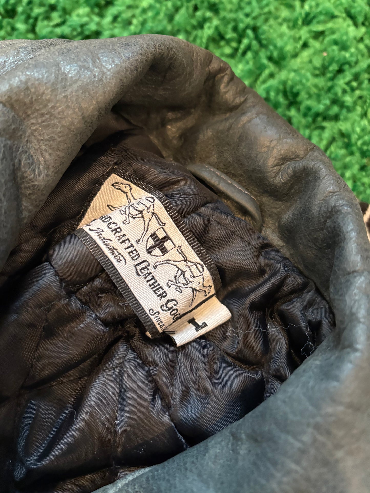 Vale Leather Varsity Jacket Size Large