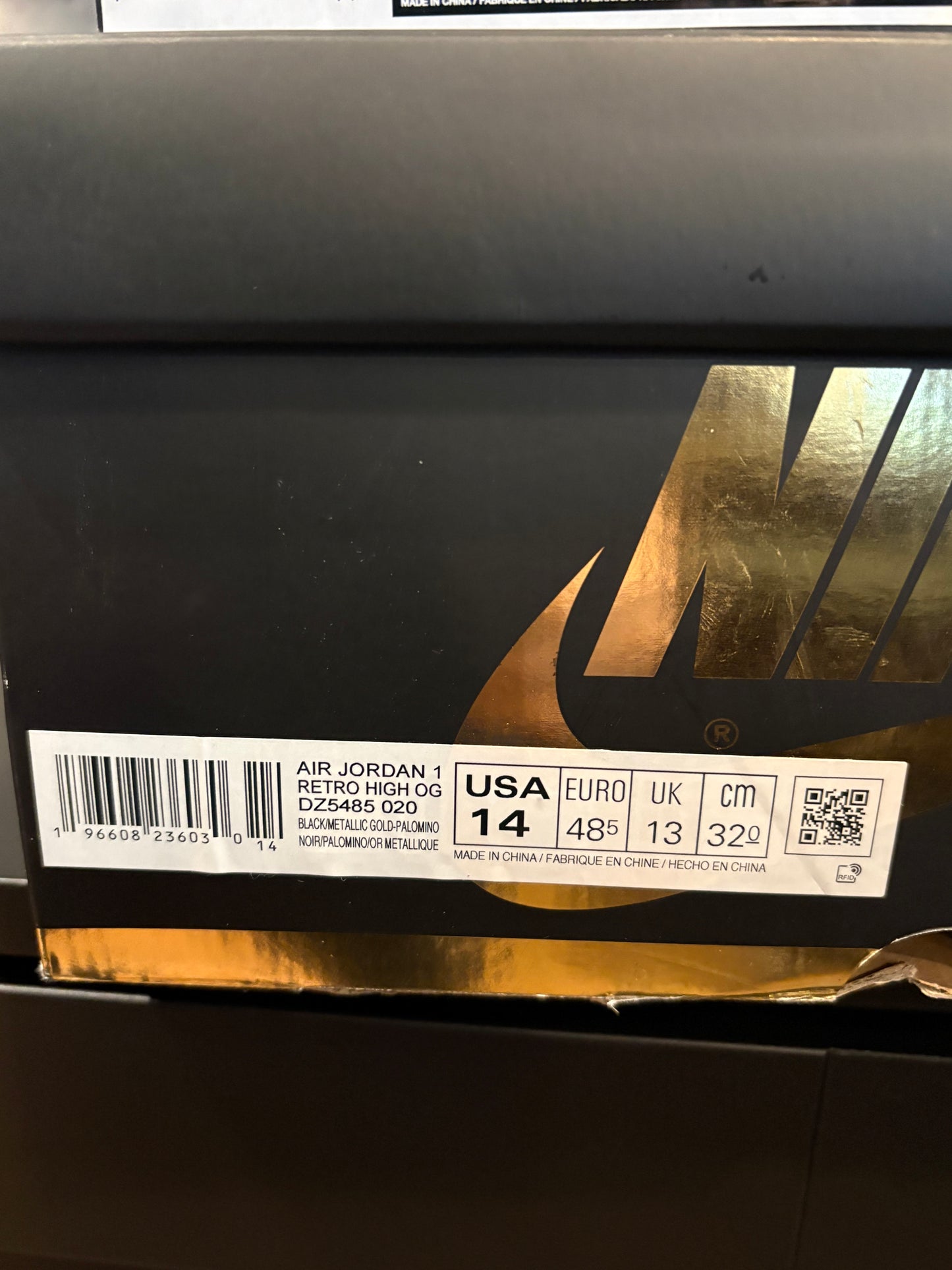 Jordan 1 Retro High Palomino DS OG Size 14