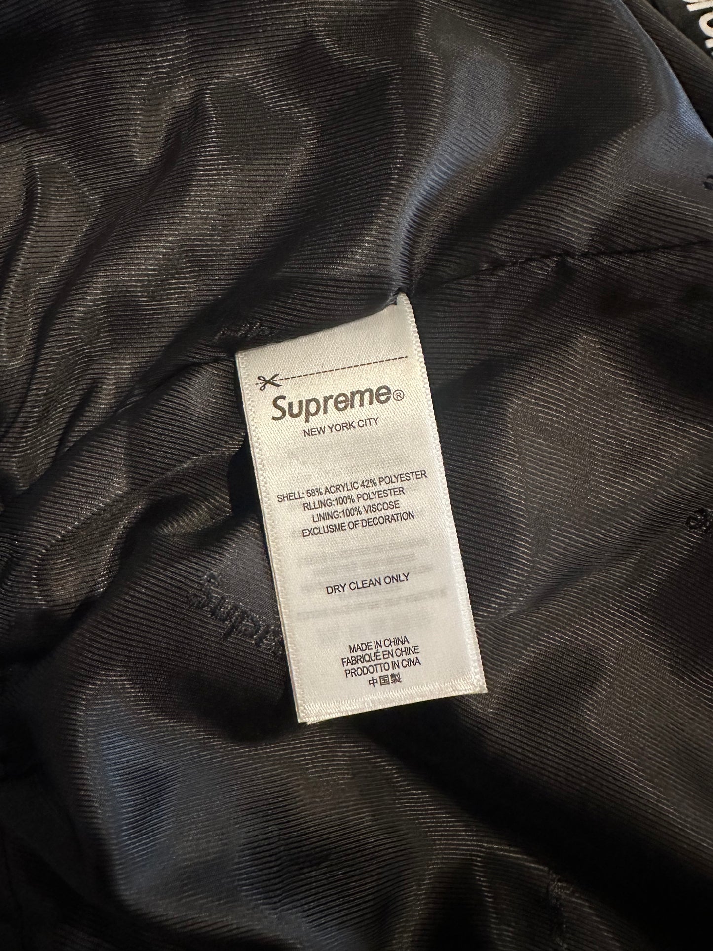 Supreme Black Faux Fur Hooded Jacket Size Medium