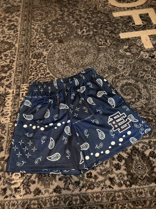Eric Emanuel Shorts Paisley Pattern Navy Size Small