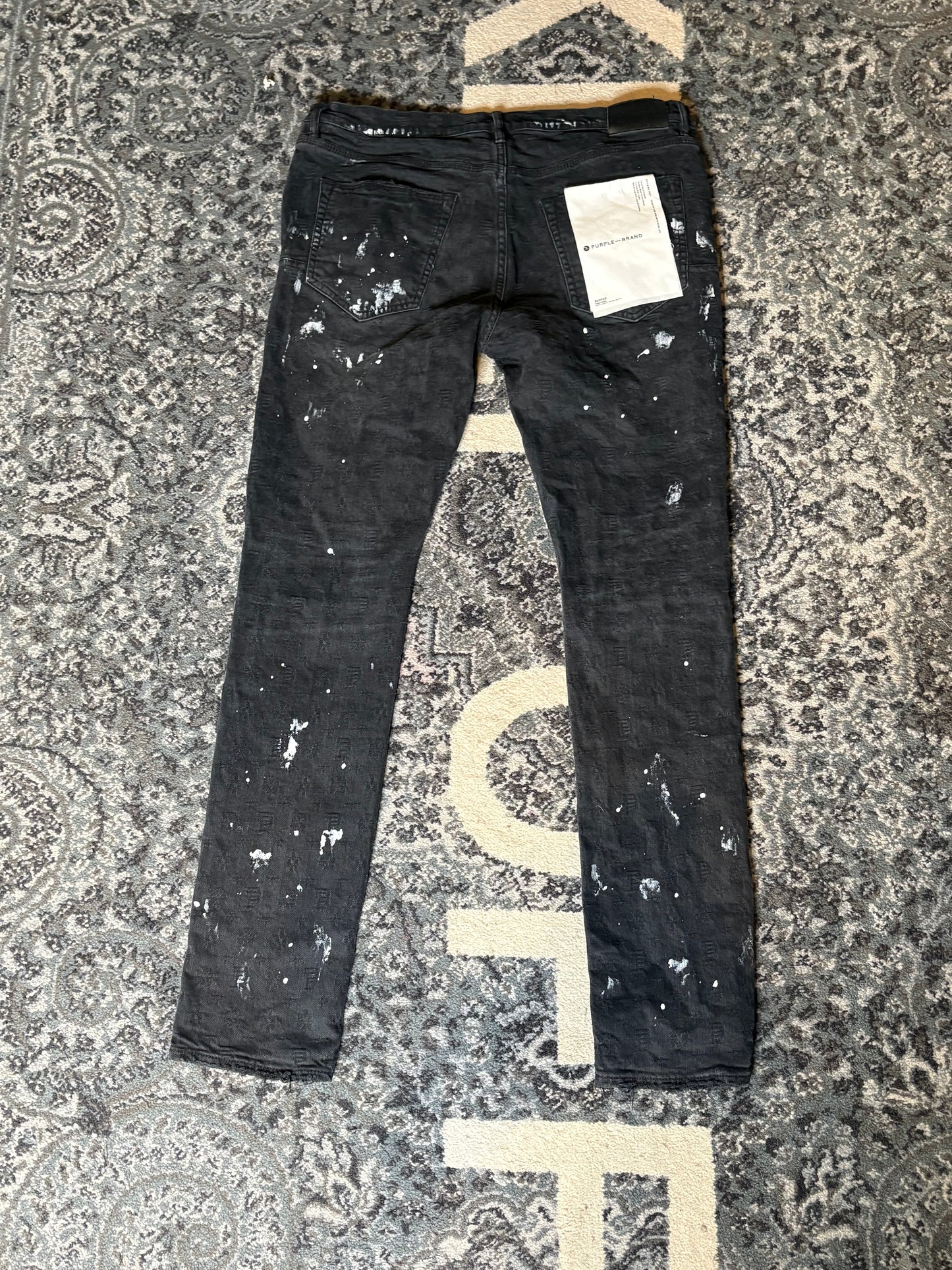 Purple Black Jeans Size 36